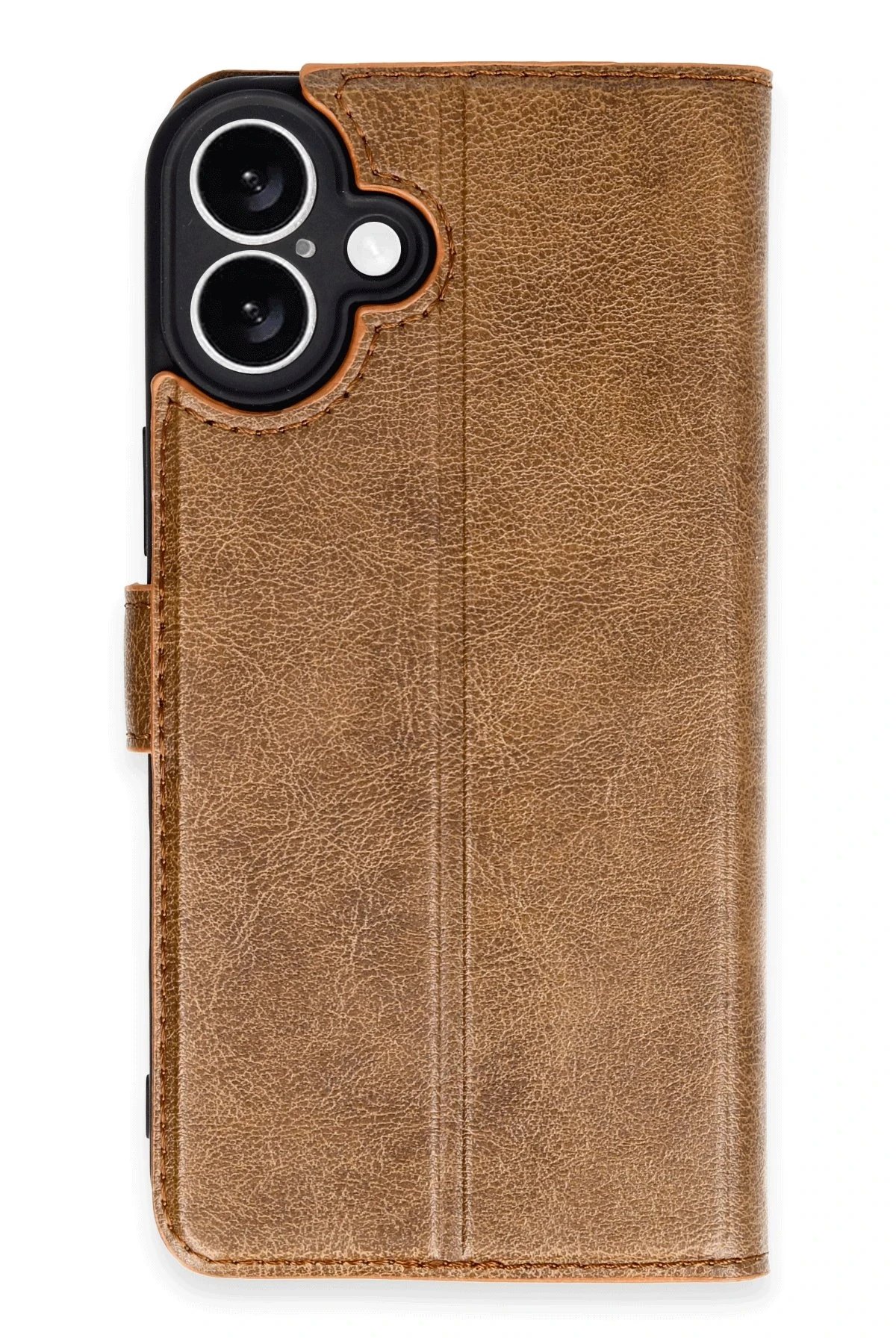 iPhone 16 Kılıf Trend S Plus Kapaklı Kılıf - Taba-(5796)