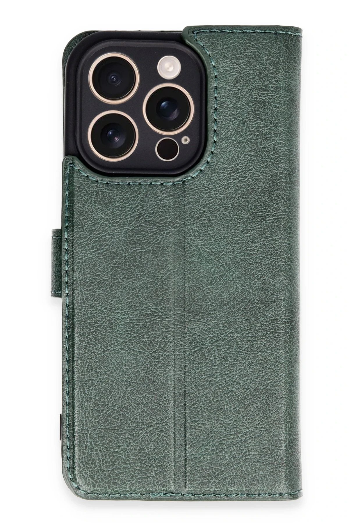 iPhone 16 Pro Kılıf Trend S Plus Kapaklı Kılıf - Yeşil-(5796)