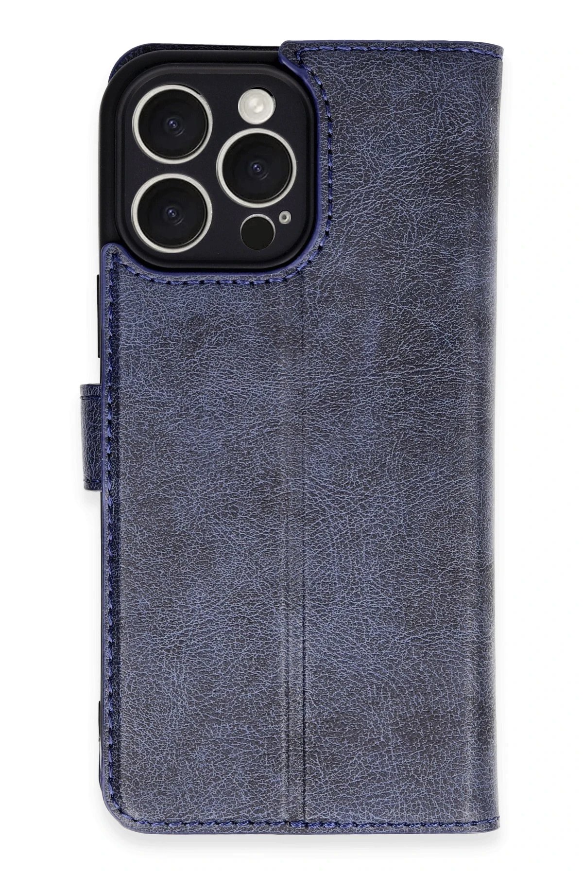 iPhone 16 Pro Max Kılıf Trend S Plus Kapaklı Kılıf - Lacivert-(5796)