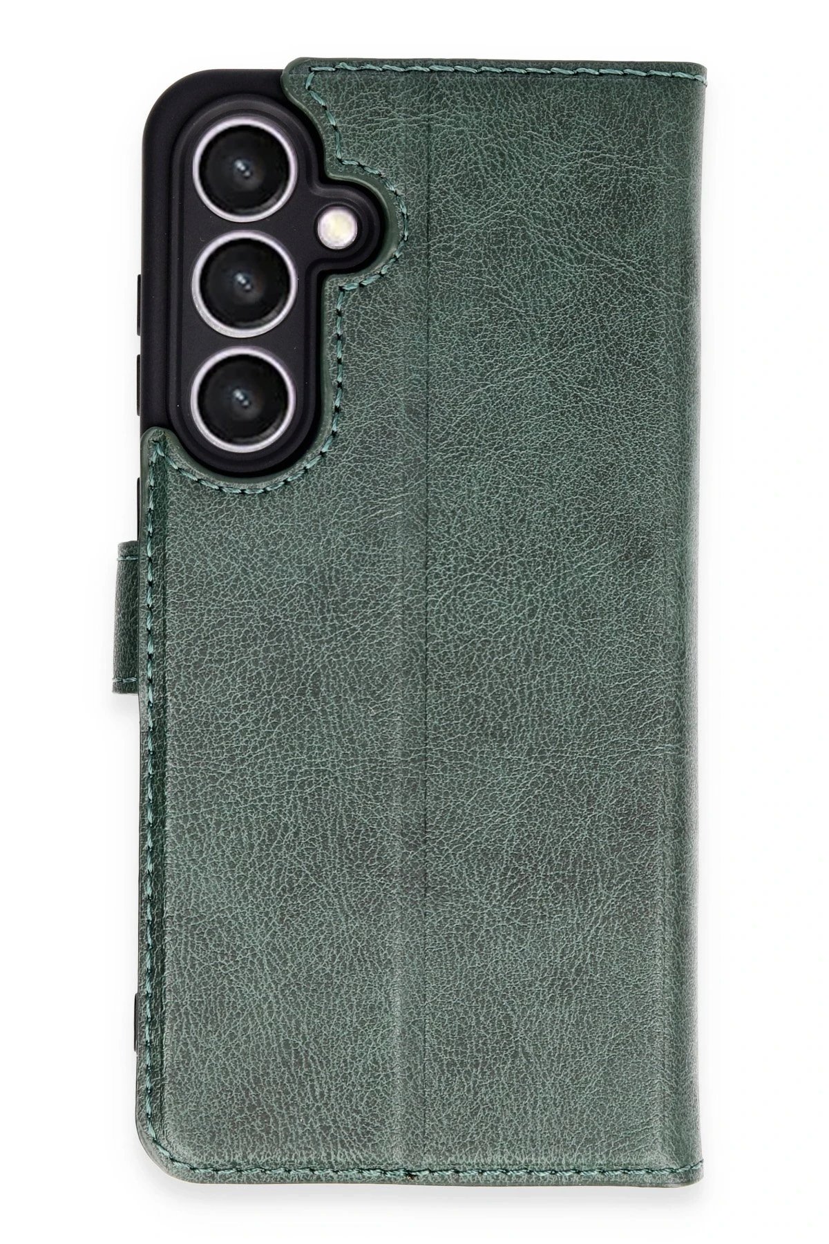 Samsung Galaxy S24 FE Kılıf Trend S Plus Kapaklı Kılıf - Yeşil-(5796)