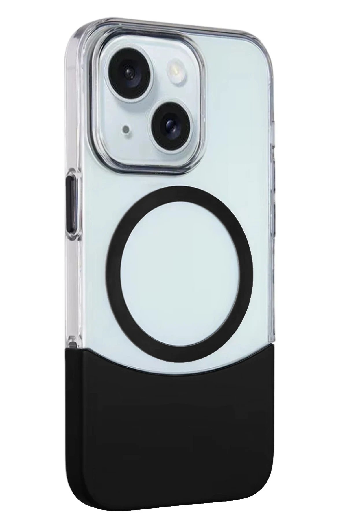 iPhone 15 PC Suit Magsafe Kapak - Siyah-(5796)