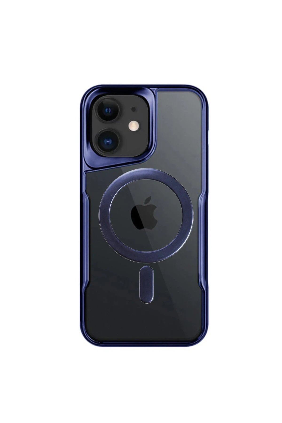 iPhone 11 Kılıf Boyi Magsafe Silikon Kapak - Lacivert-(5796)