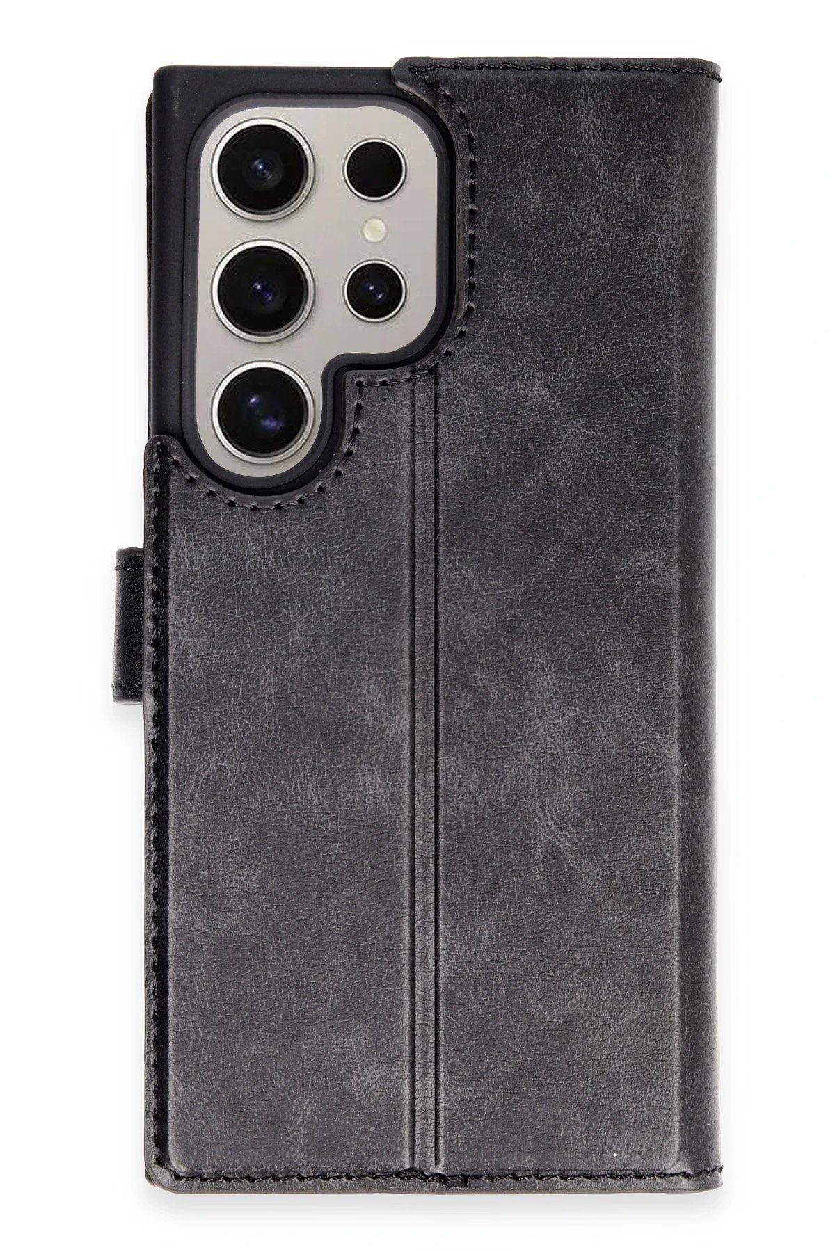 Samsung Galaxy S24 Ultra Kılıf Trend S Plus Kapaklı Kılıf - Siyah-(5796)