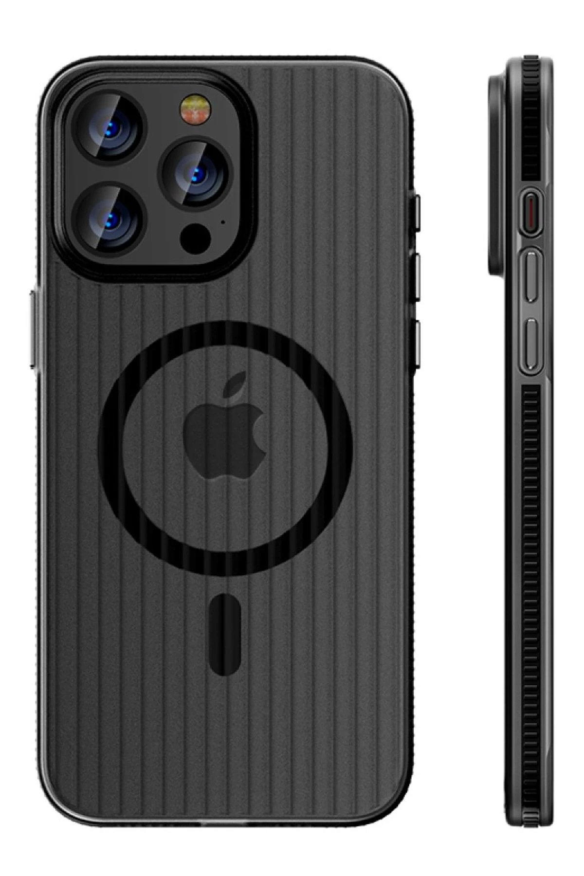 iPhone 16 Pro Line Magsafe Kapak - Siyah-(5796)