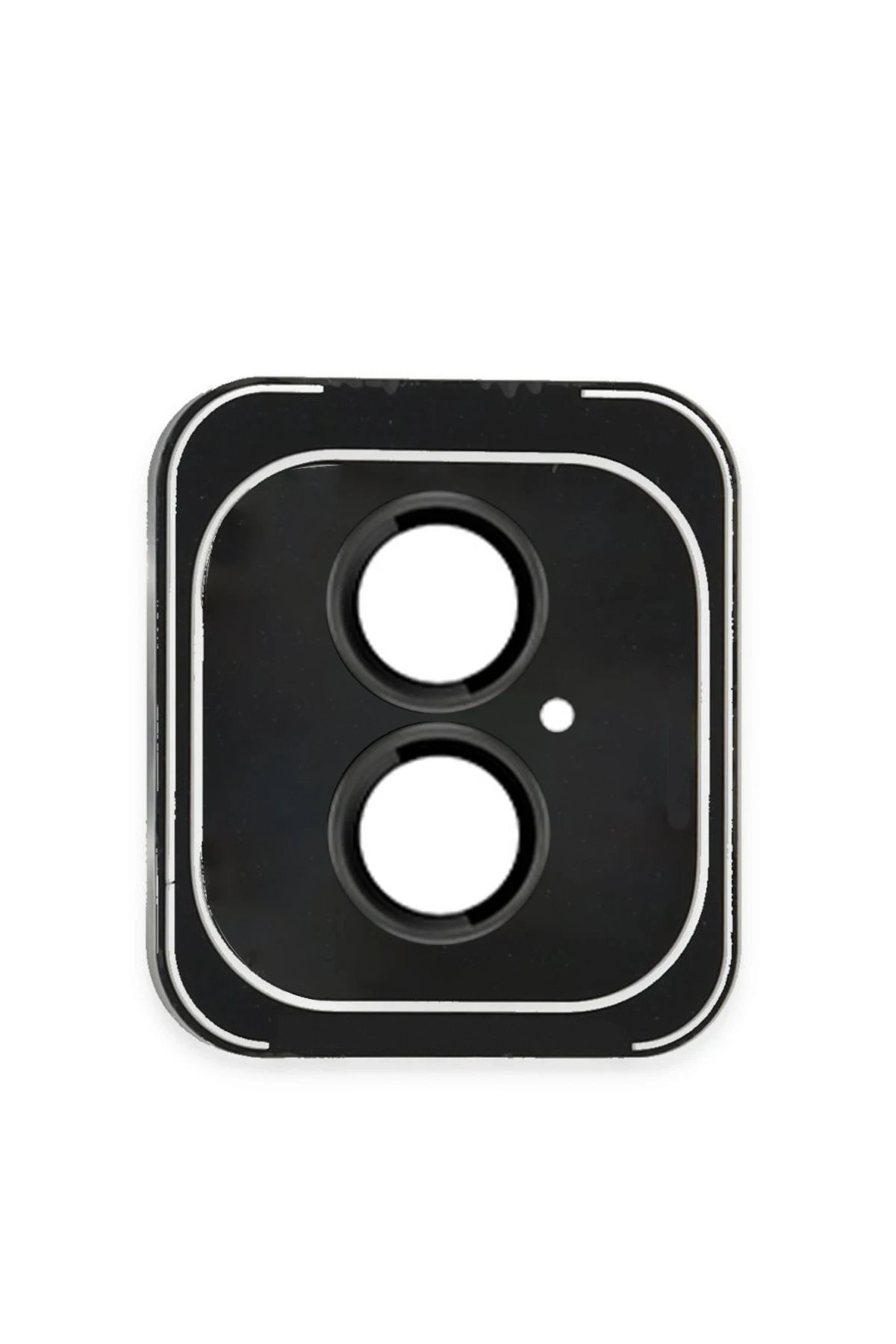 iPhone 16 PVD Metal Kamera Lens - Siyah-(5796)