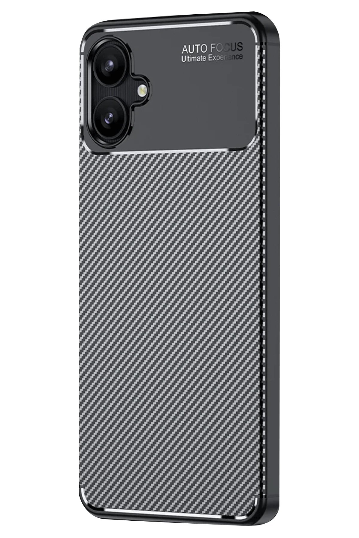 Samsung Galaxy A06 Kılıf Auto Focus Karbon Kapak - Siyah-(5796)