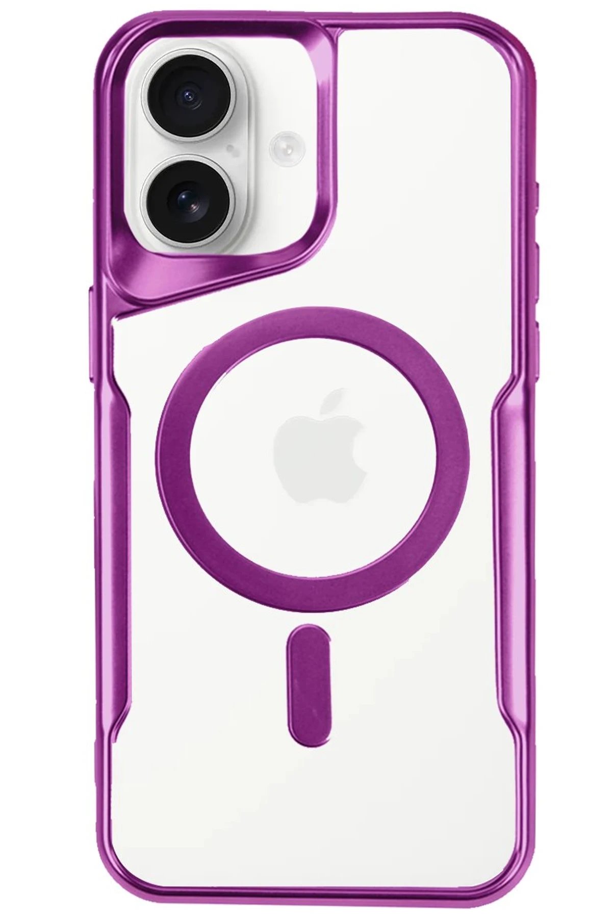 iPhone 16 Plus Kılıf Boyi Magsafe Silikon Kapak - Pembe-(5796)