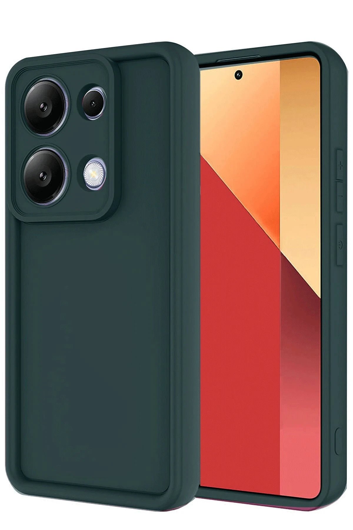 Xiaomi Redmi Note 13 Pro 4G Kılıf Viera Silikon - Koyu Yeşil-(5796)