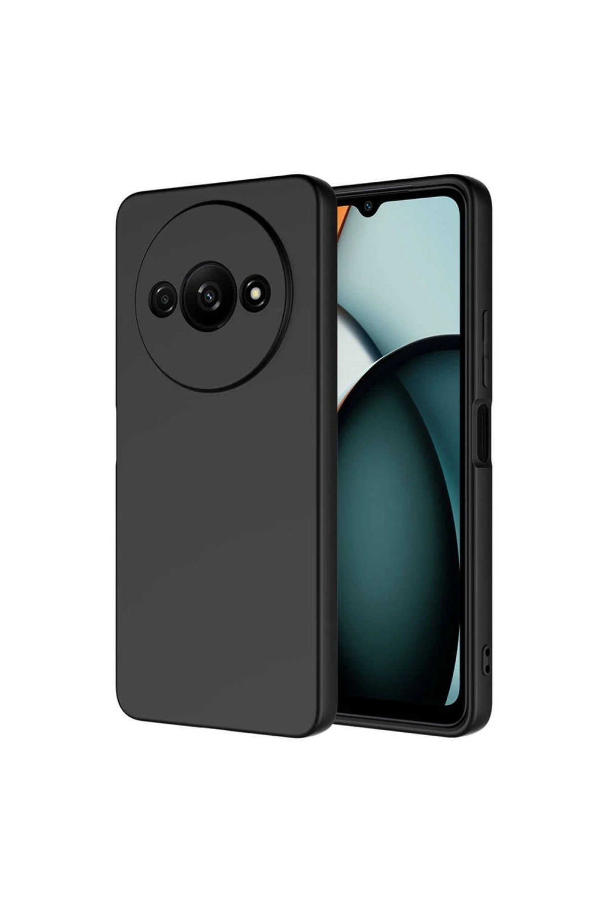 Realme C61 Kılıf First Silikon - Siyah-(5796)