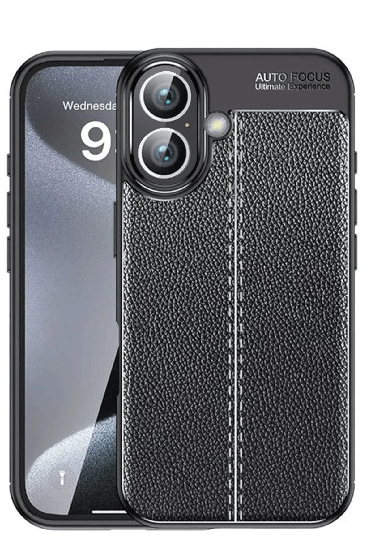 iPhone 16 Plus Kılıf Auto Focus Kapak - Siyah-(5796)