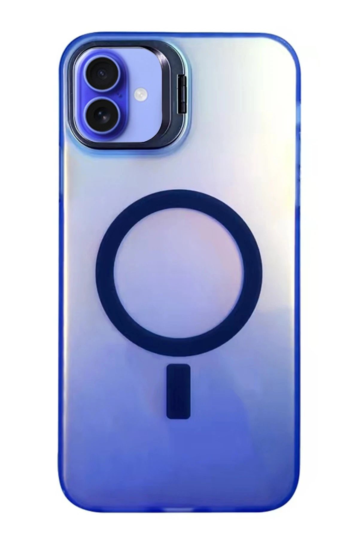 iPhone 16 Plus Kılıf Primera Magsafe Standlı Kapak - Lacivert-(5796)