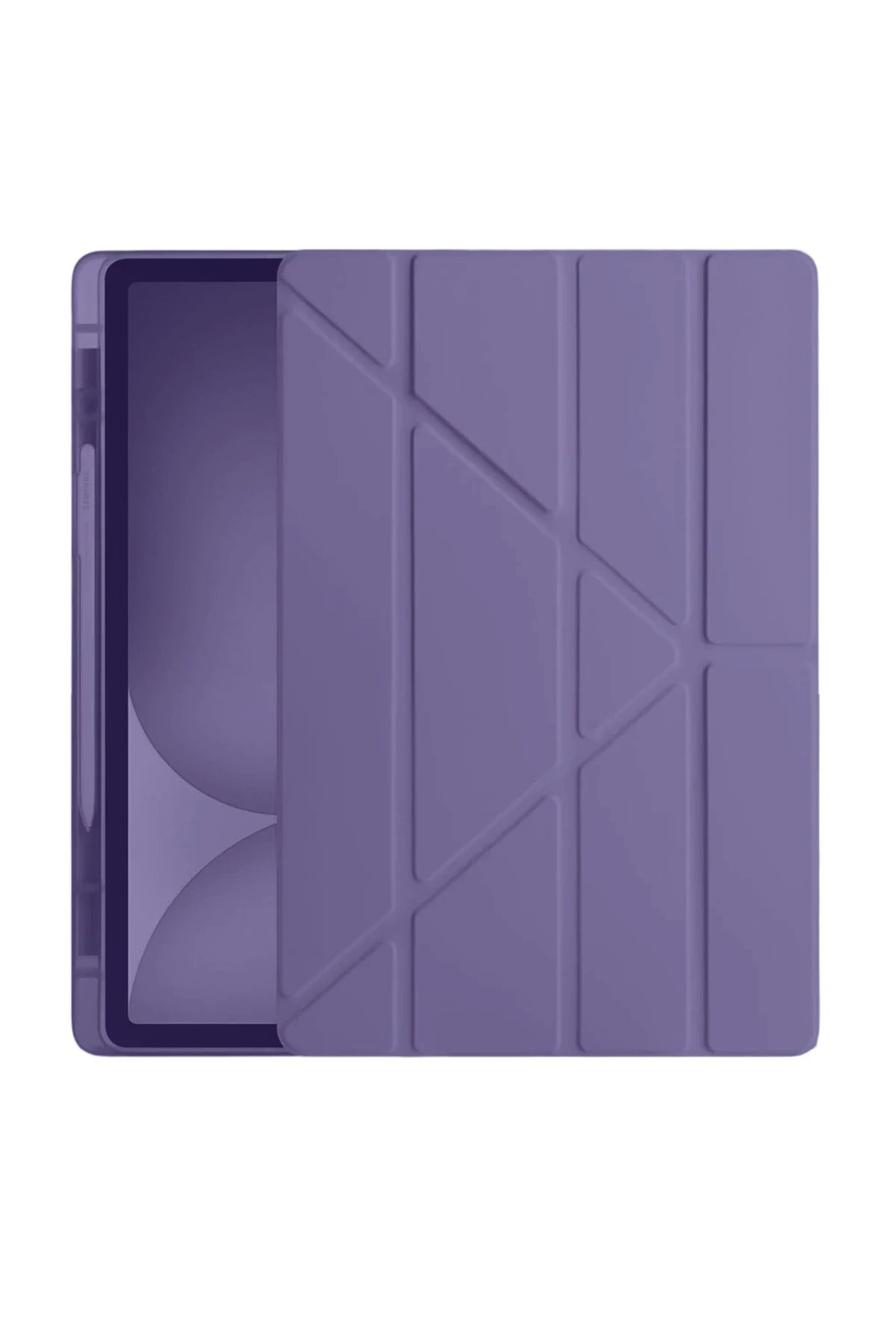 iPad Pro 11 (2024) Kılıf Kalemlikli Hugo Tablet Kılıfı - Mor-(5796)