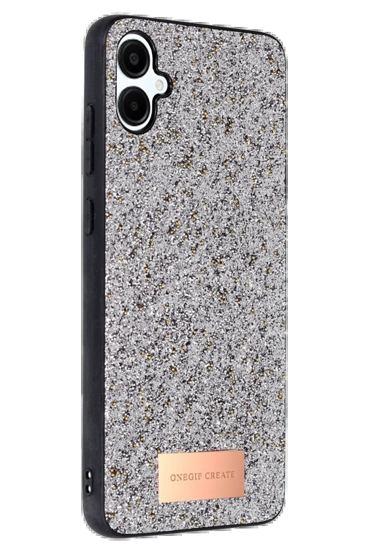 Samsung Galaxy A06 Bright Simli Kapak - Gümüş-(5796)