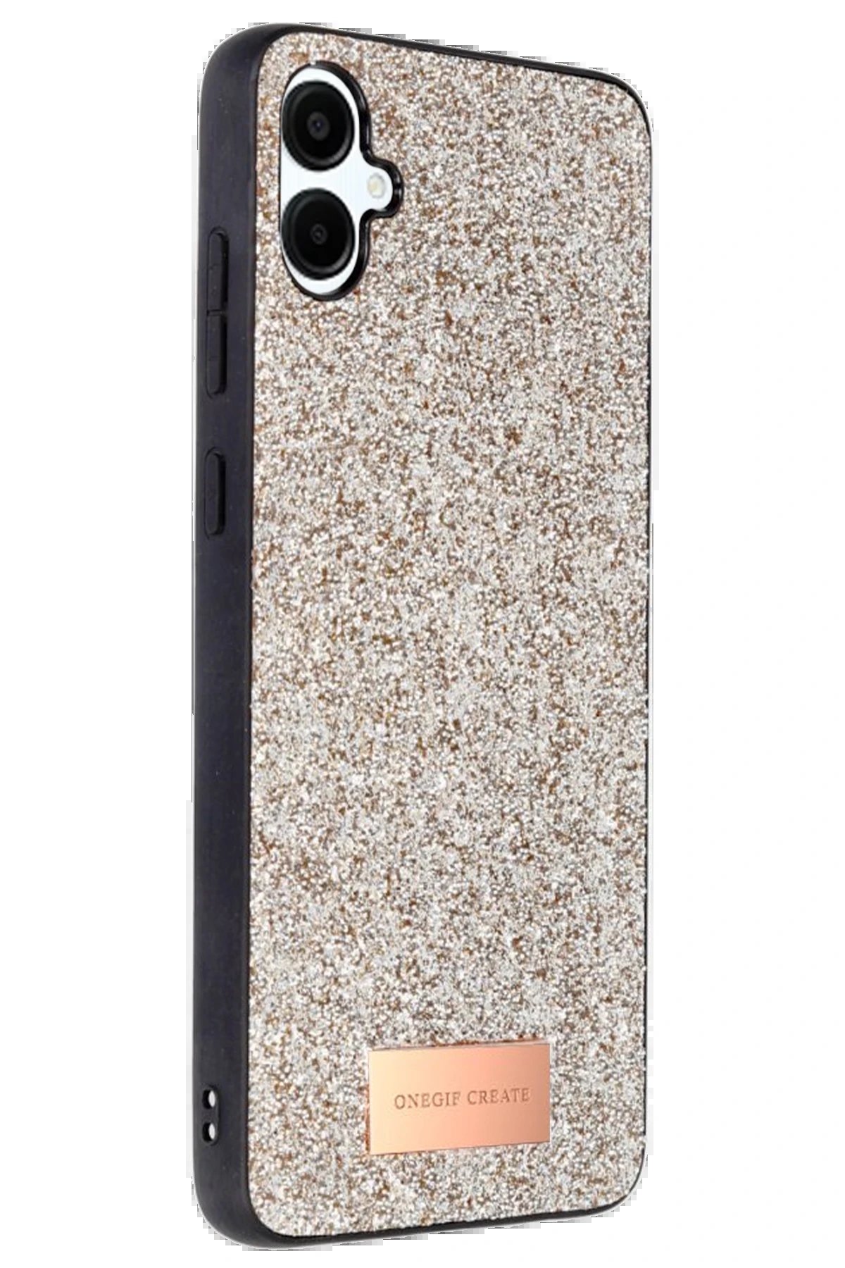 Samsung Galaxy A06 Bright Simli Kapak - Gold-(5796)