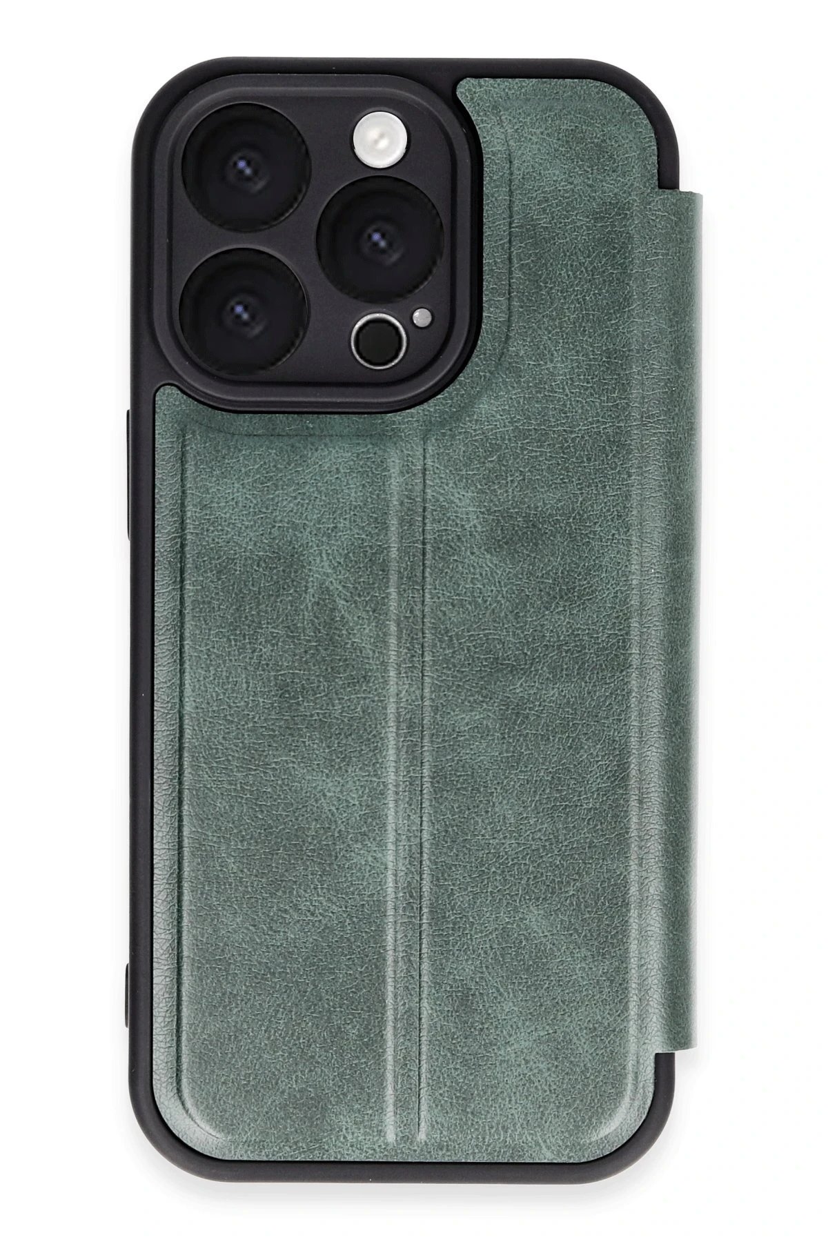 iPhone 16 Pro Max Kılıf Flip Cover - Koyu Yeşil-(5796)