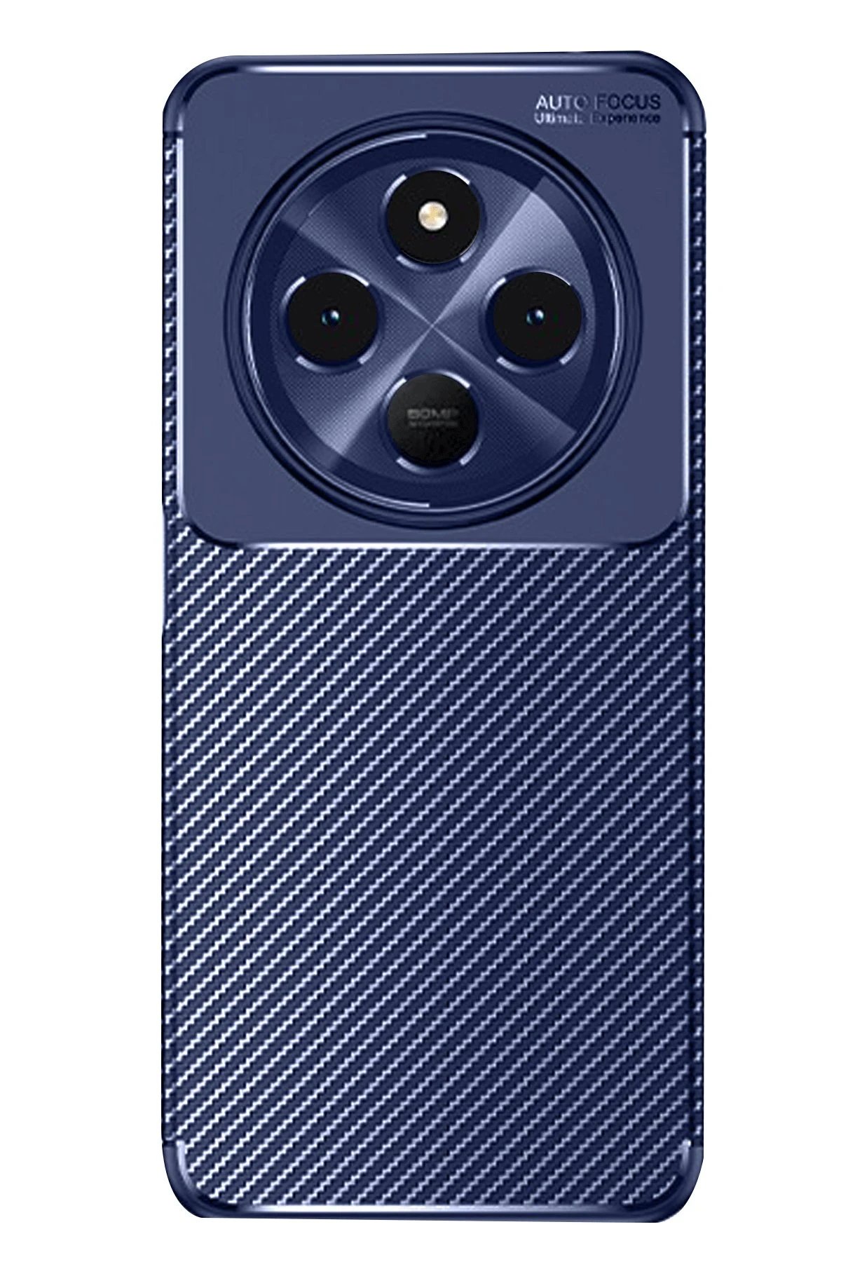 Xiaomi Redmi 14C Kılıf Auto Focus Karbon Kapak - Lacivert-(5796)