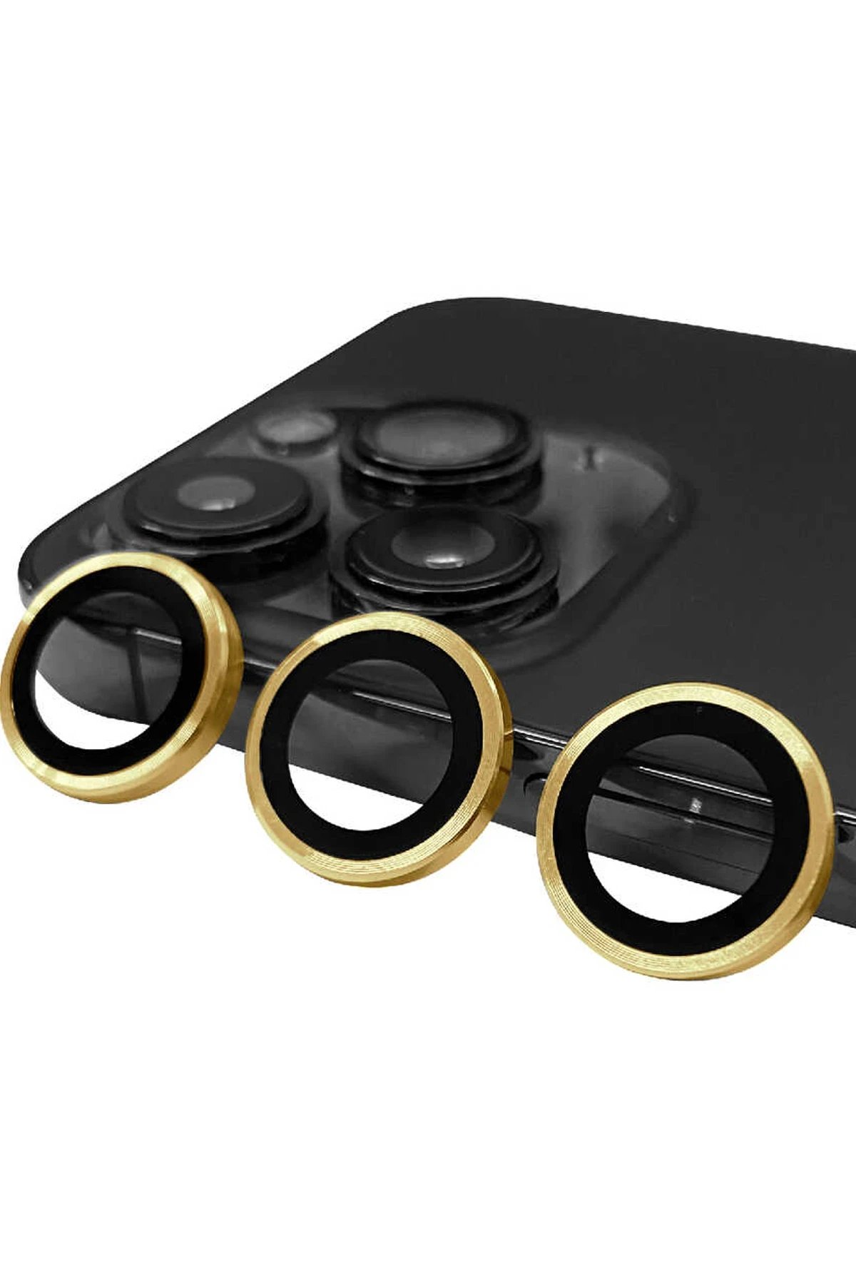 iPhone 14 Pro Max Raze Metal Kamera Lens - Gold-(5796)