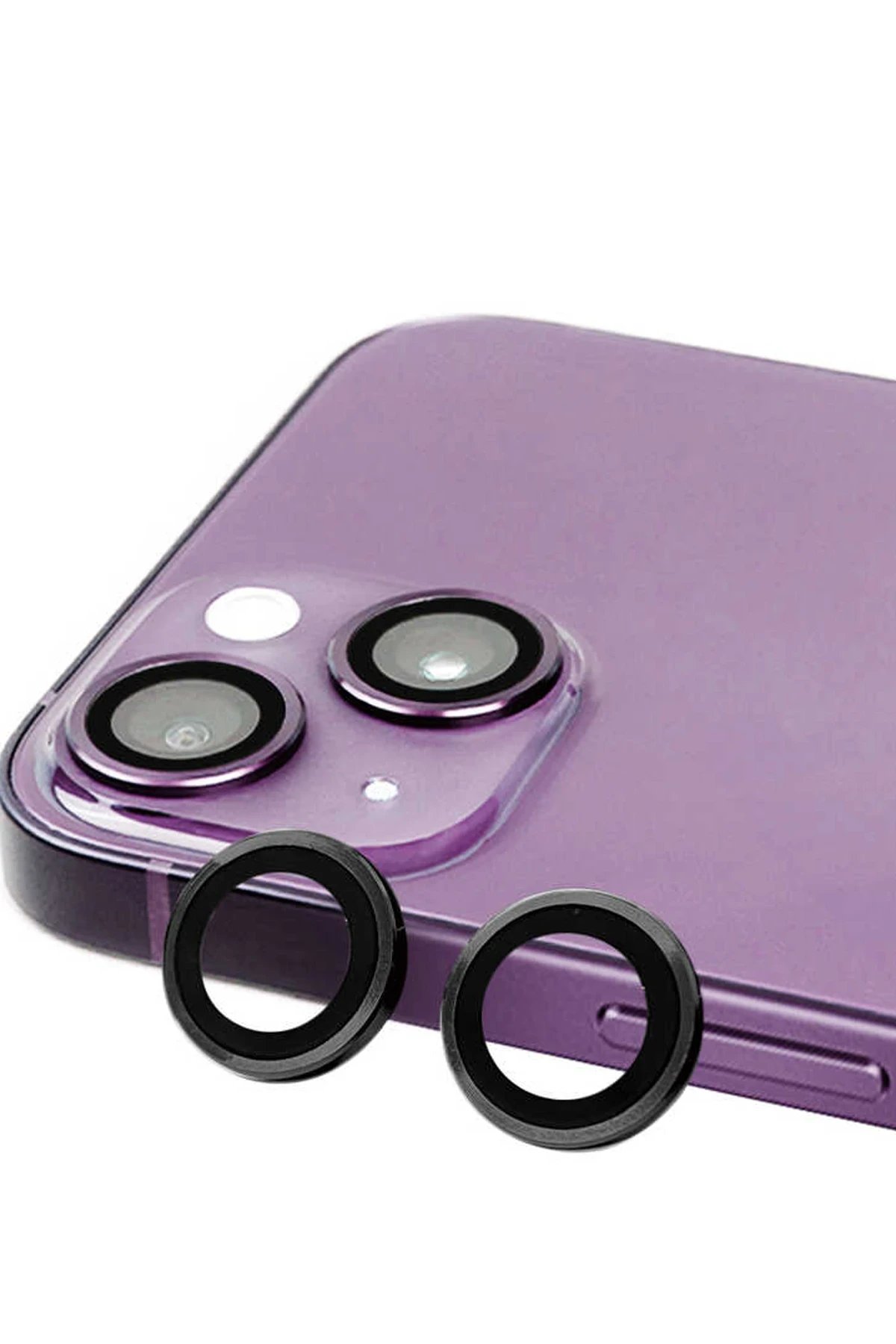 iPhone 15 Raze Metal Kamera Lens - Siyah-(5796)