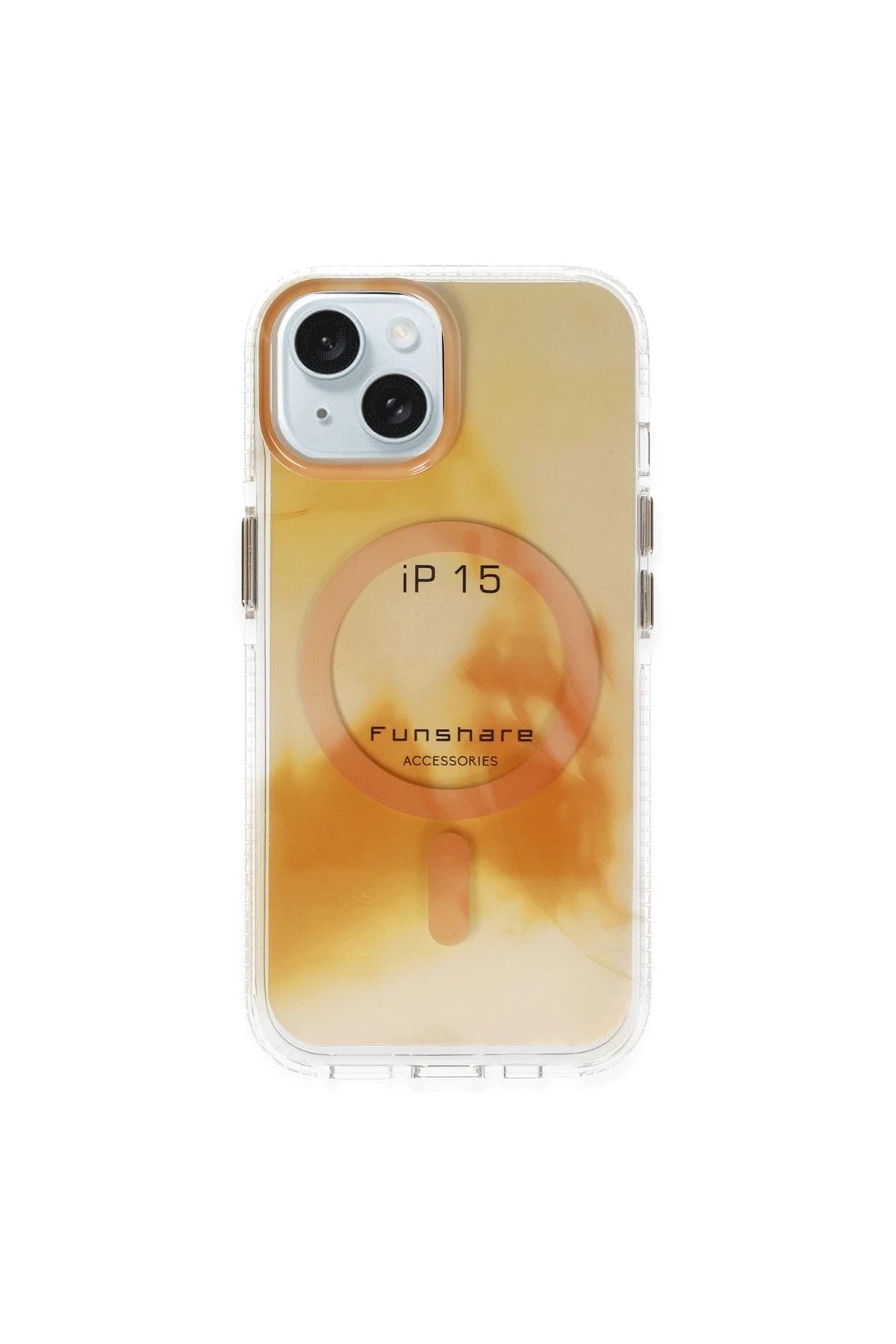 iPhone 15 Phantom Magsafe Kapak - Gold-(5796)