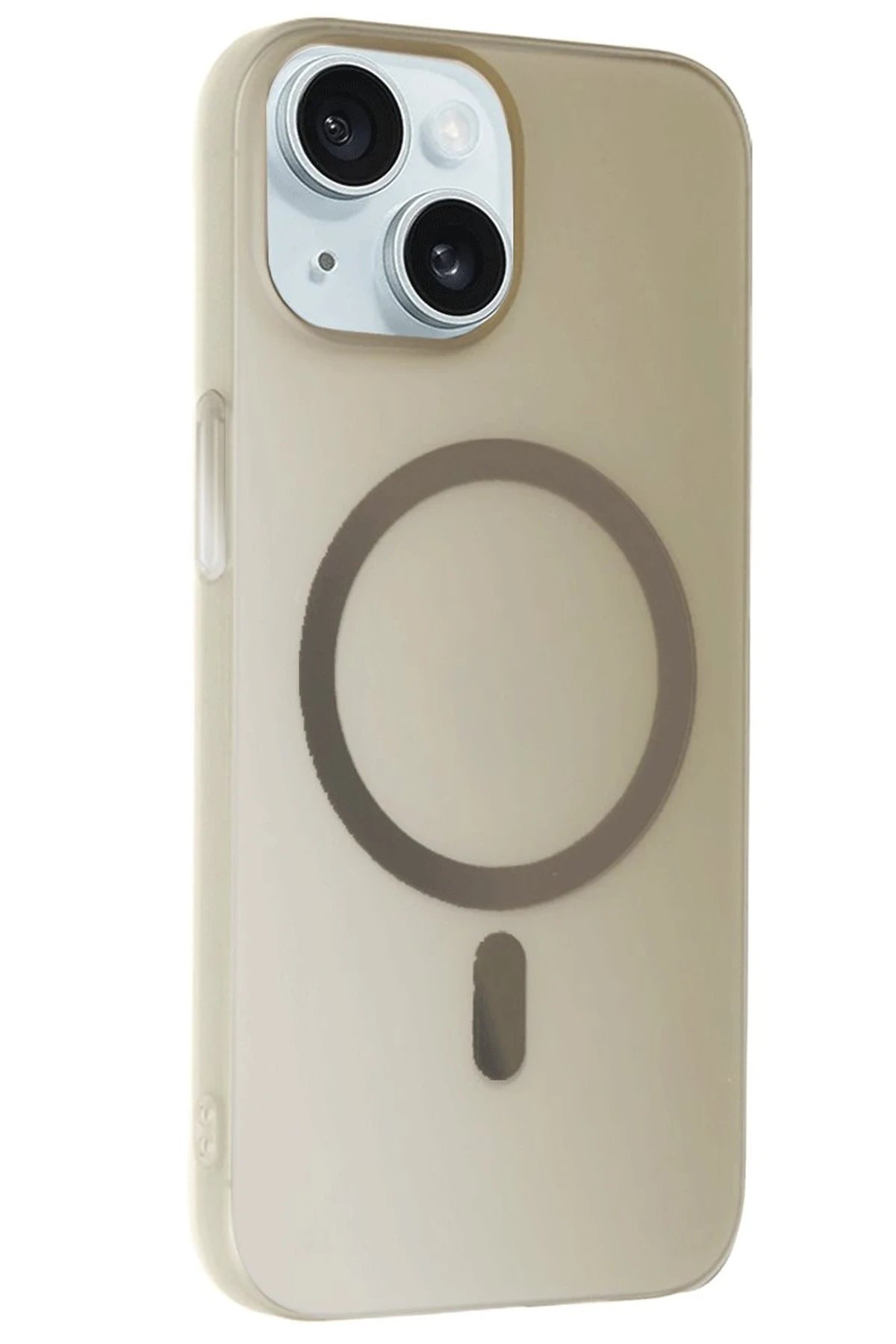 iPhone 15 Plus Tuna PC Slim Magsafe Kapak - Titan Gri-(5796)