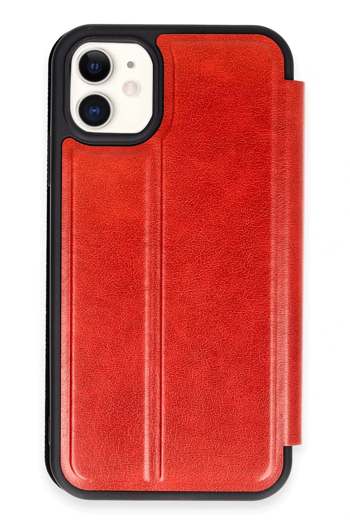 iPhone 11 Kılıf Flip Cover - Kırmızı-(5796)