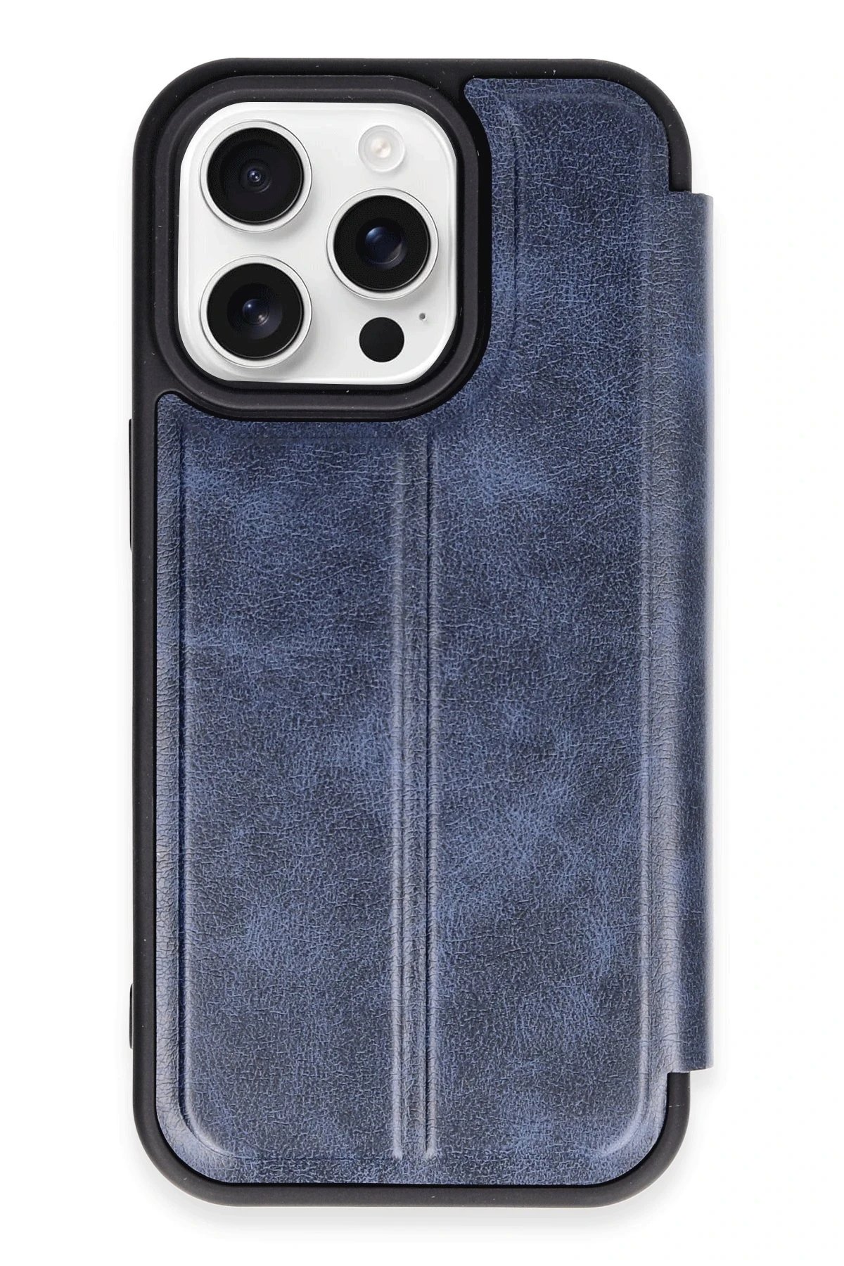 iPhone 14 Pro Kılıf Flip Cover - Lacivert-(5796)