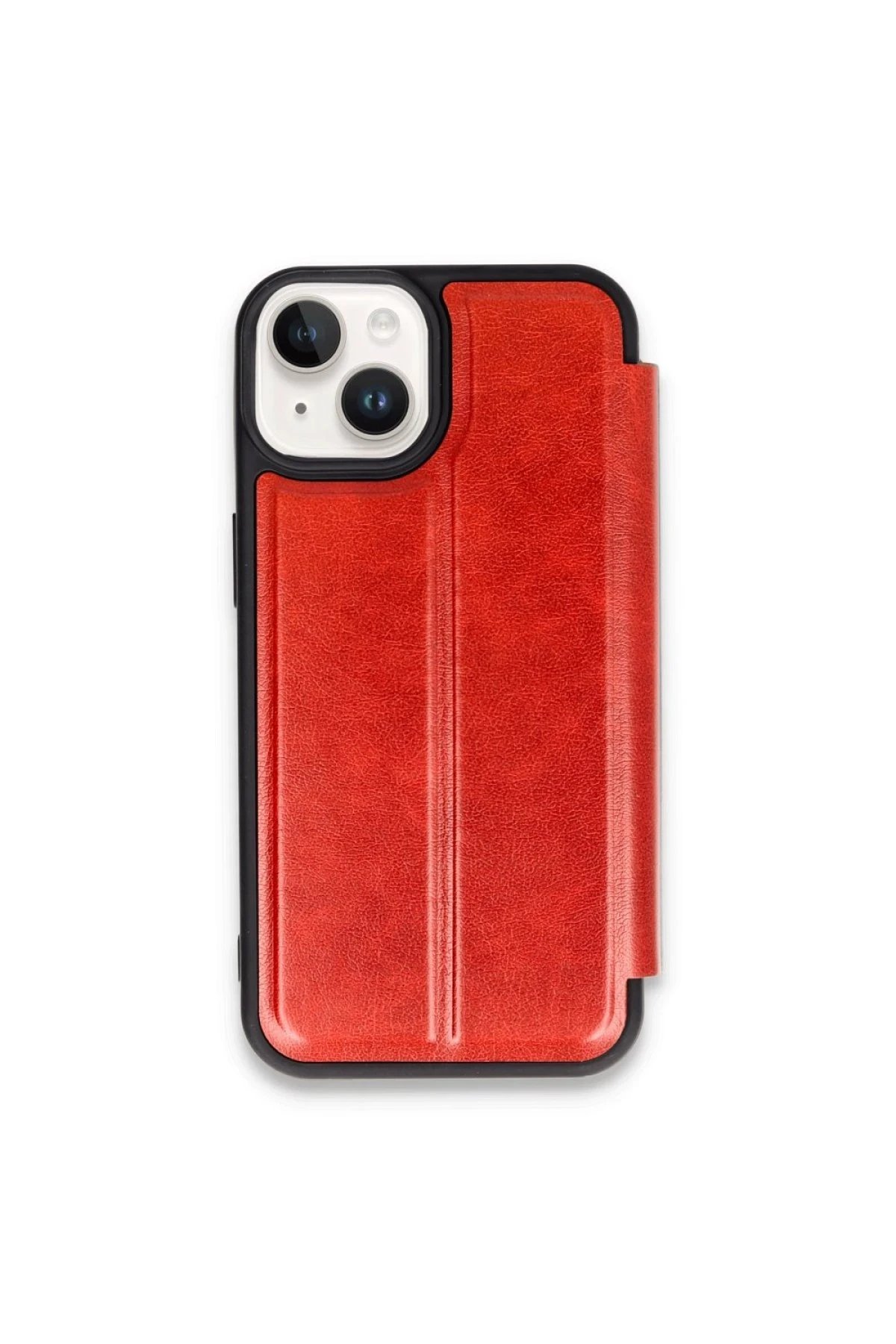 iPhone 15 Kılıf Flip Cover - Kırmızı-(5796)