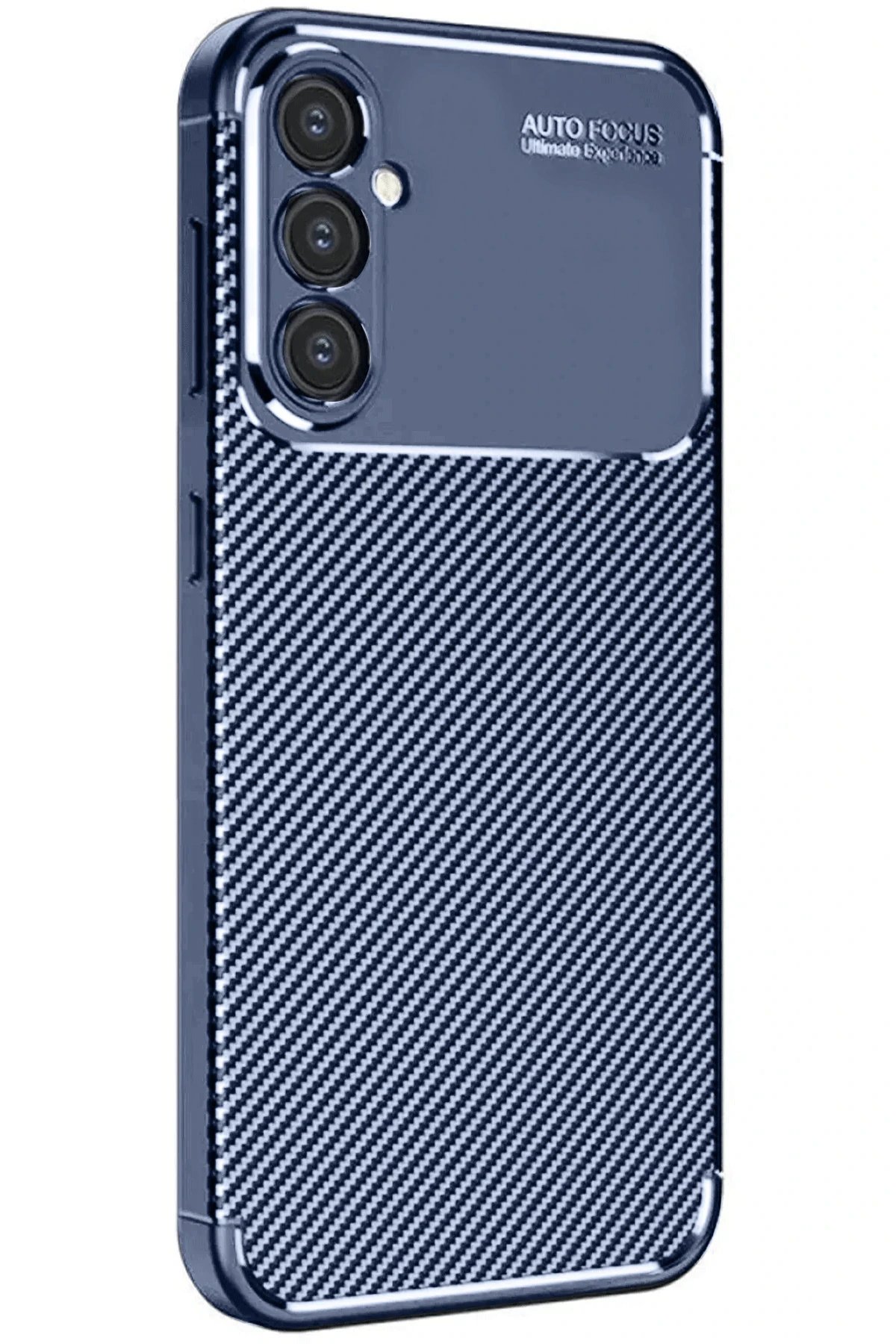 Samsung Galaxy S25 Plus Kılıf Auto Focus Karbon Kapak - Lacivert-(5796)