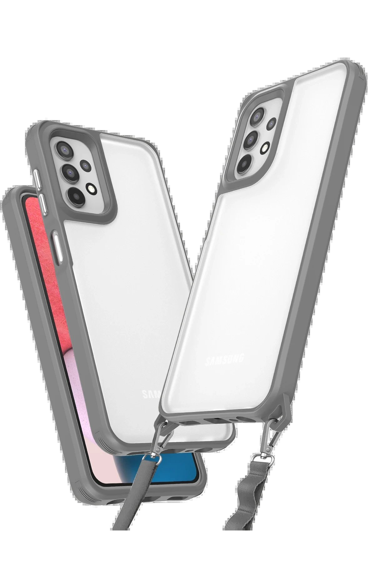 Samsung Galaxy A23 4G Kılıf Penta Silikon Kılıf - Titan Gri-(5796)