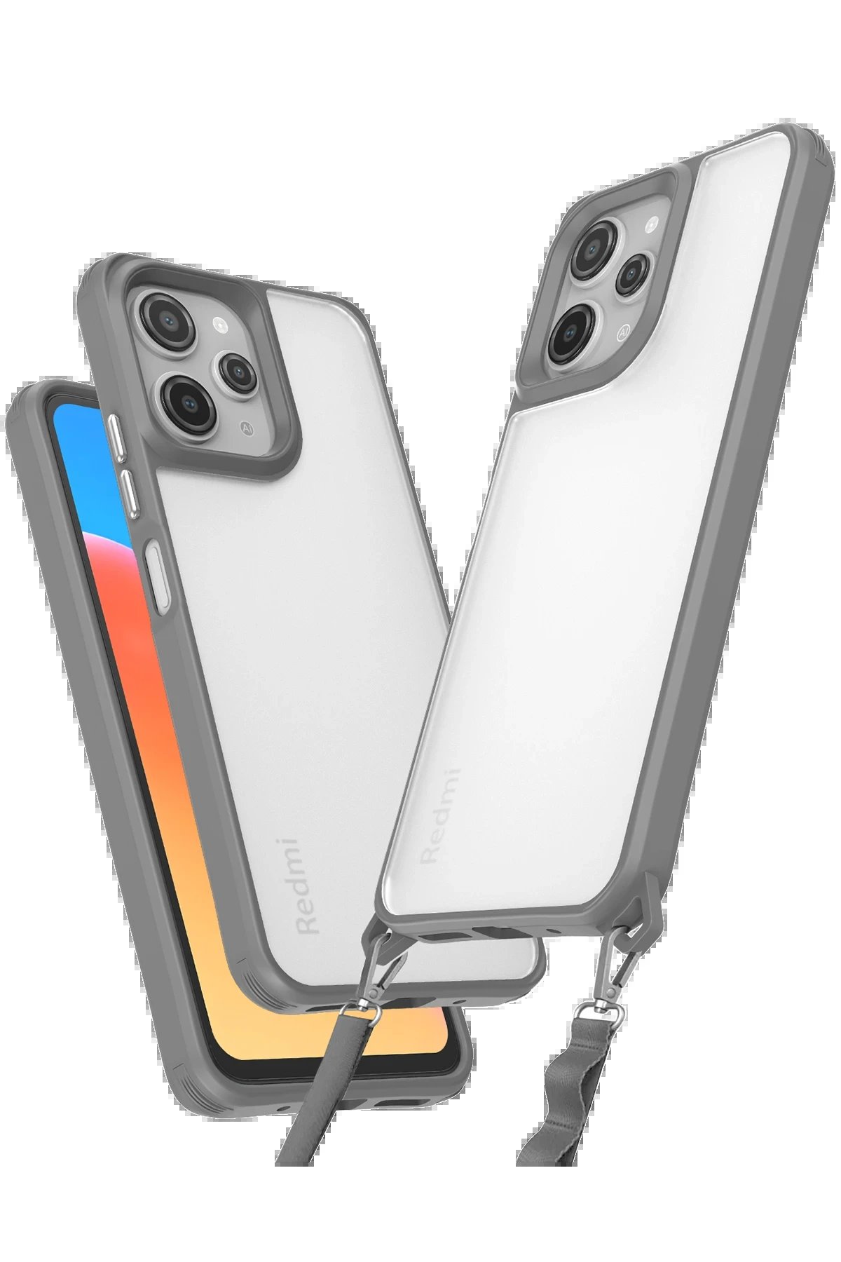 Xiaomi Redmi 12 Kılıf Penta Silikon Kılıf - Titan Gri-(5796)