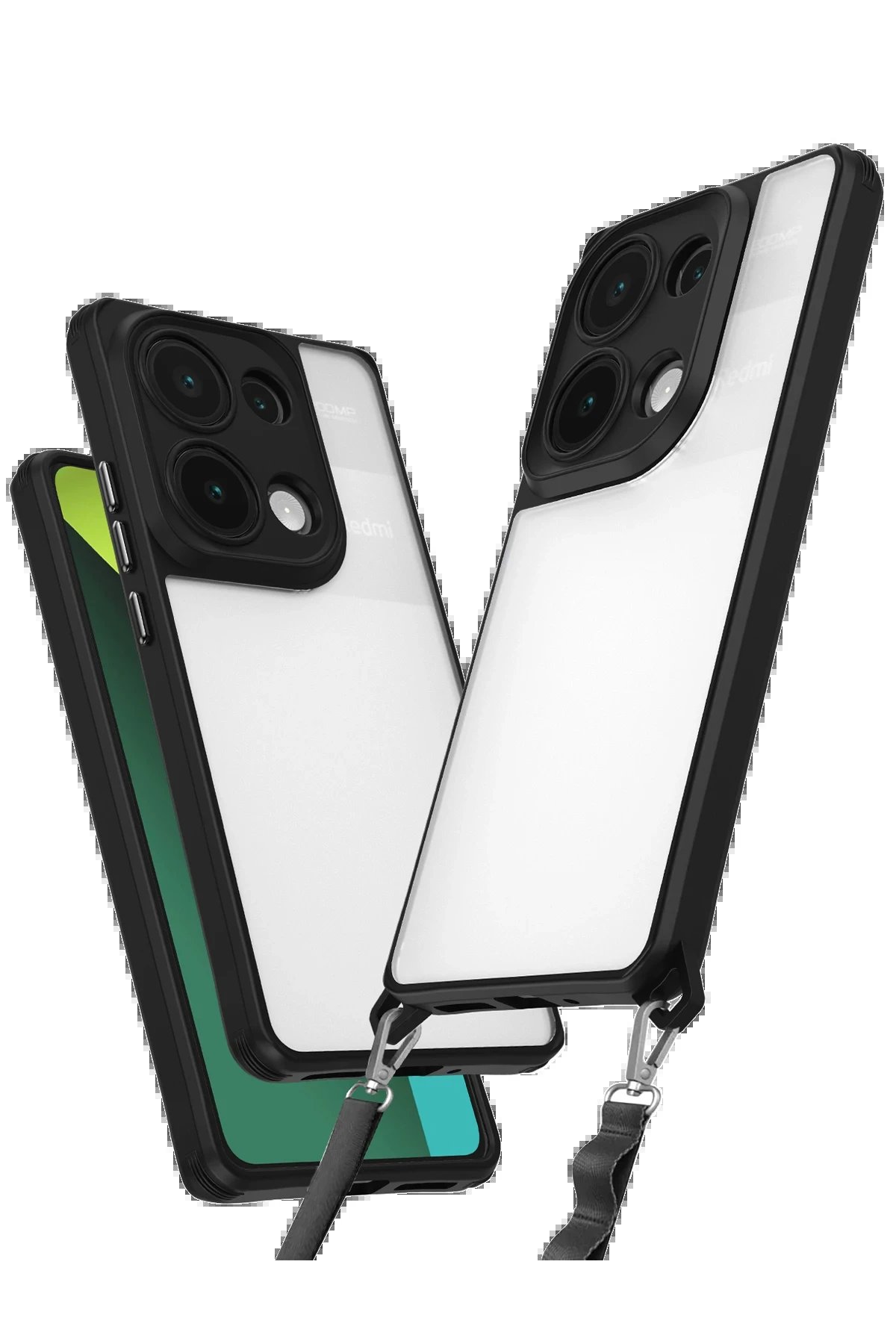 Xiaomi Redmi Note 13 Pro 4G Kılıf Penta Silikon Kılıf - Siyah-(5796)