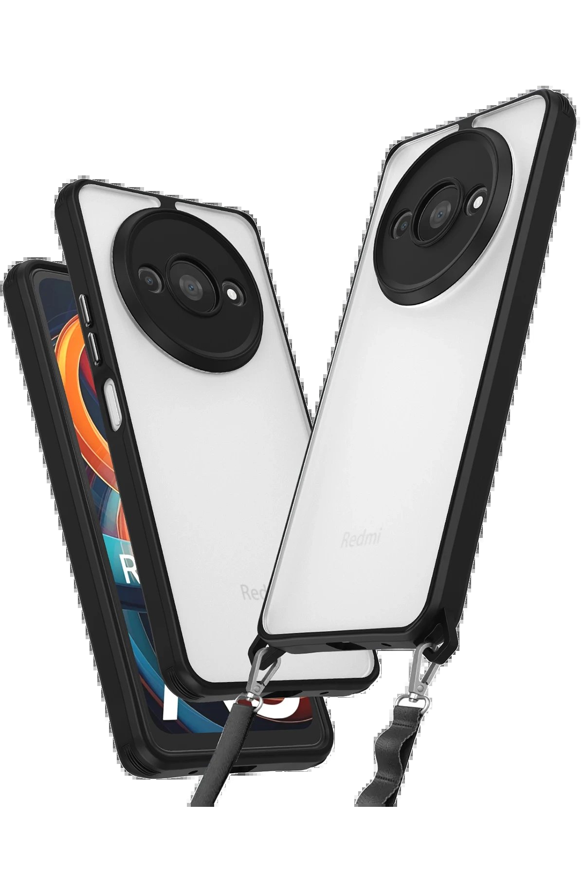 Xiaomi Redmi A3 4G Kılıf Penta Silikon Kılıf - Siyah-(5796)