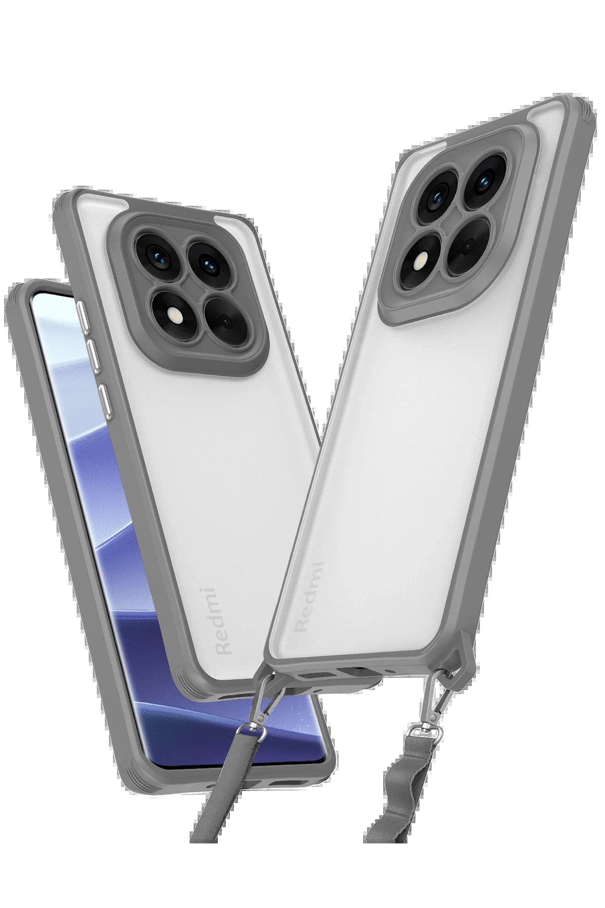 Xiaomi Redmi Note 14 Pro 4G Kılıf Penta Silikon Kılıf - Titan Gri-(5796)