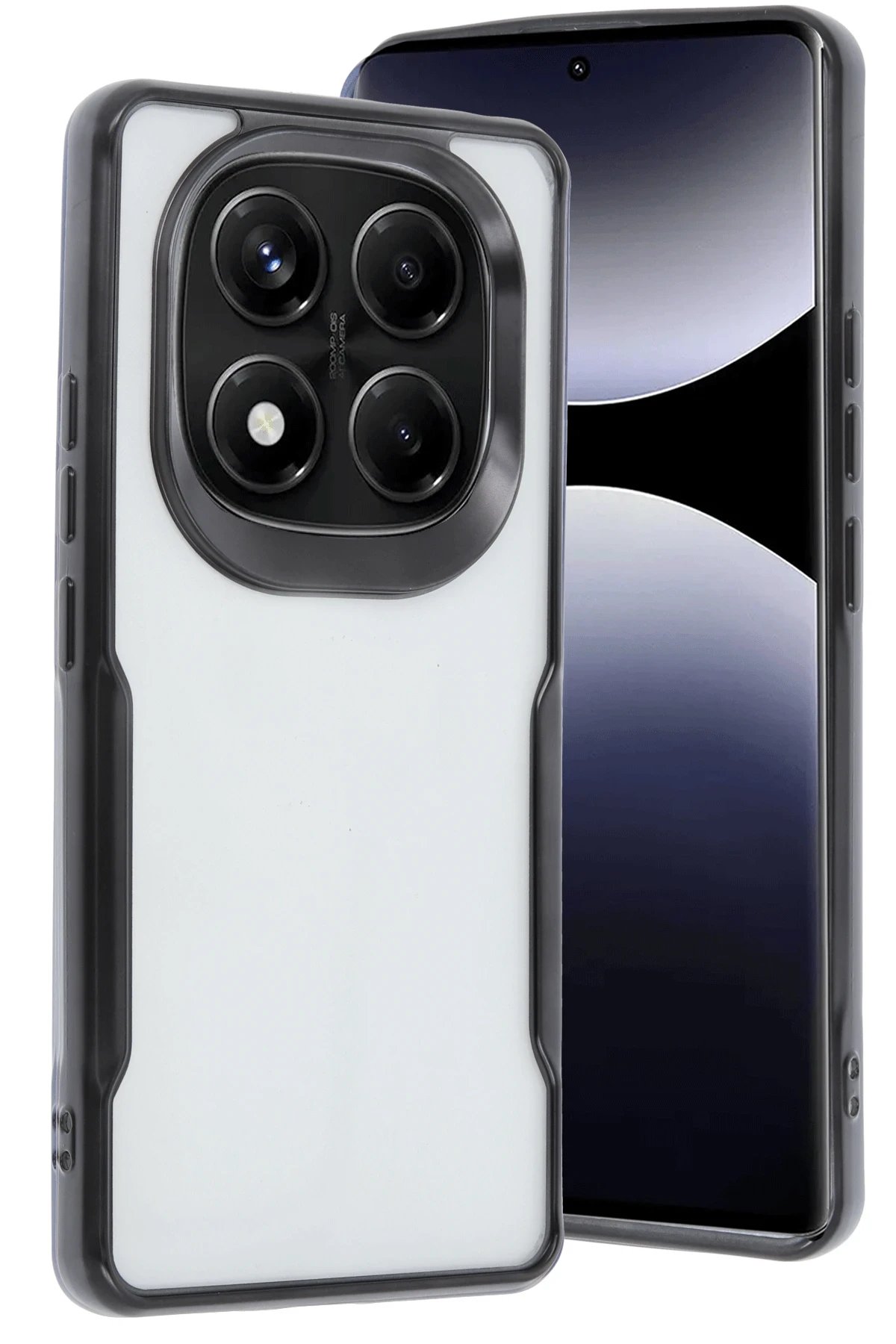 Xiaomi Redmi Note 14 Pro 5G Kılıf Boyi Silikon Kapak - Siyah-(5796)