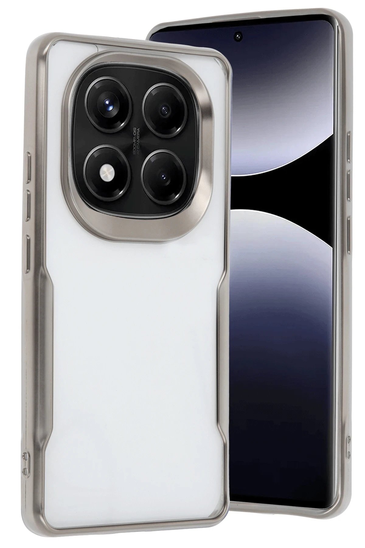 Xiaomi Redmi Note 14 Pro 5G Kılıf Boyi Silikon Kapak - Titan Gri-(5796)