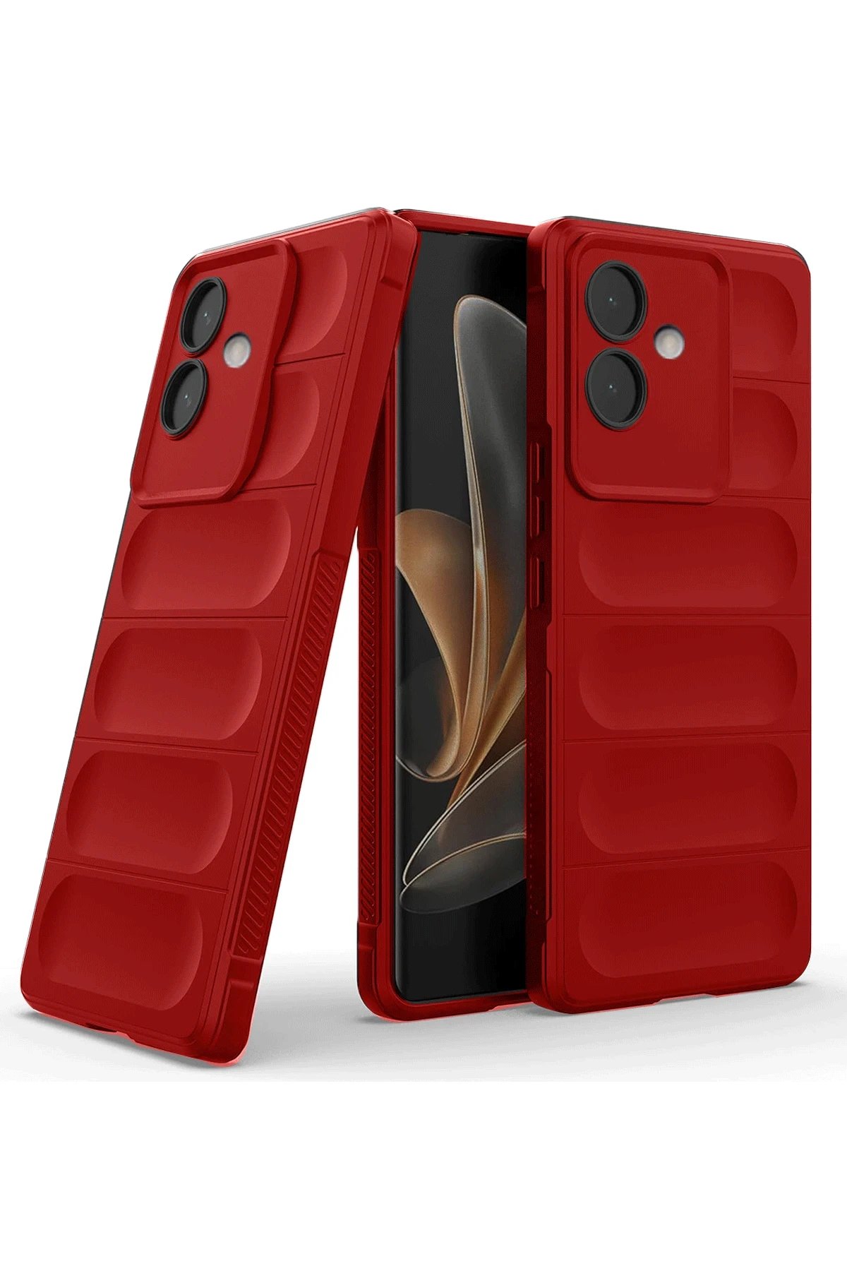 Oppo A3 Kılıf Optimum Silikon - Kırmızı-(5796)