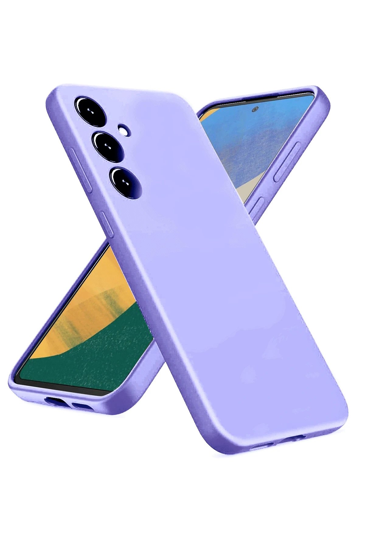 Samsung Galaxy A36 Kılıf Nano içi Kadife Silikon - Lila-(5796)