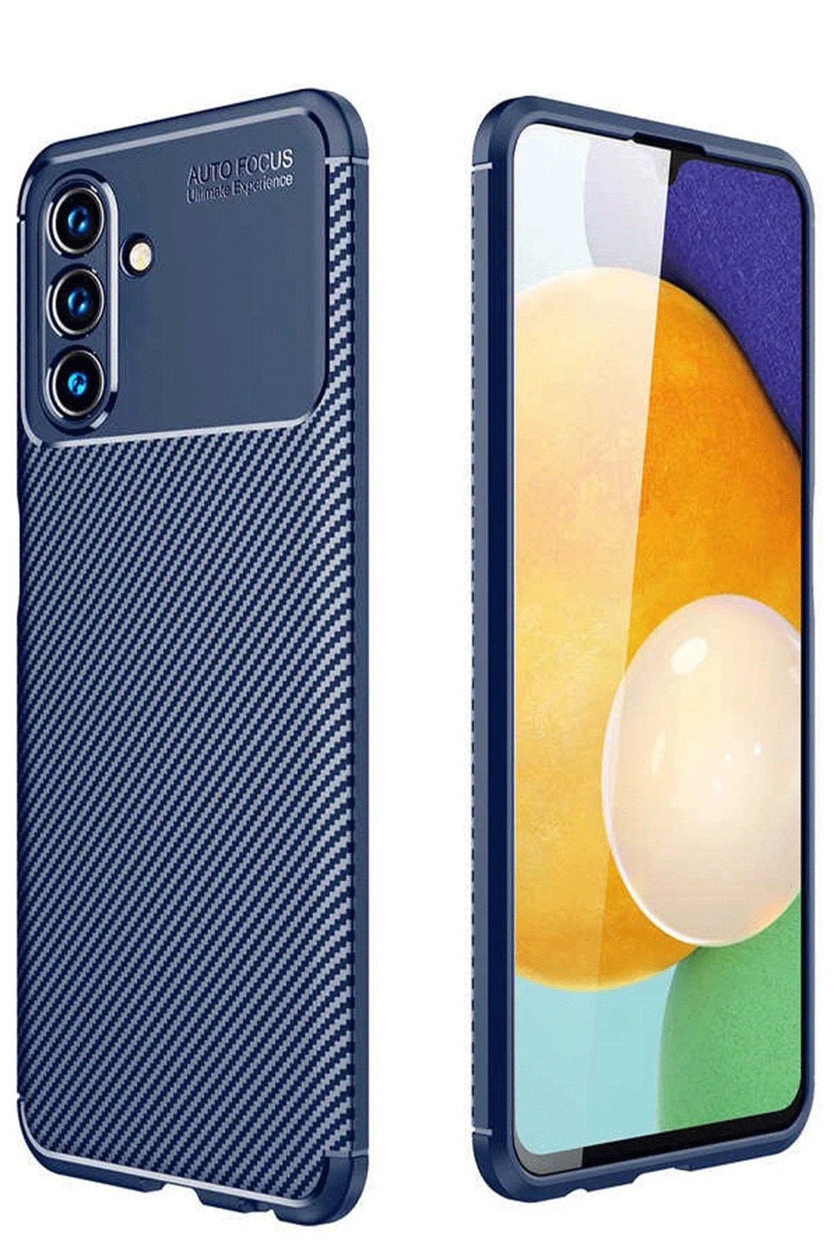 Samsung Galaxy A26 Kılıf Auto Focus Karbon Kapak - Lacivert-(5796)