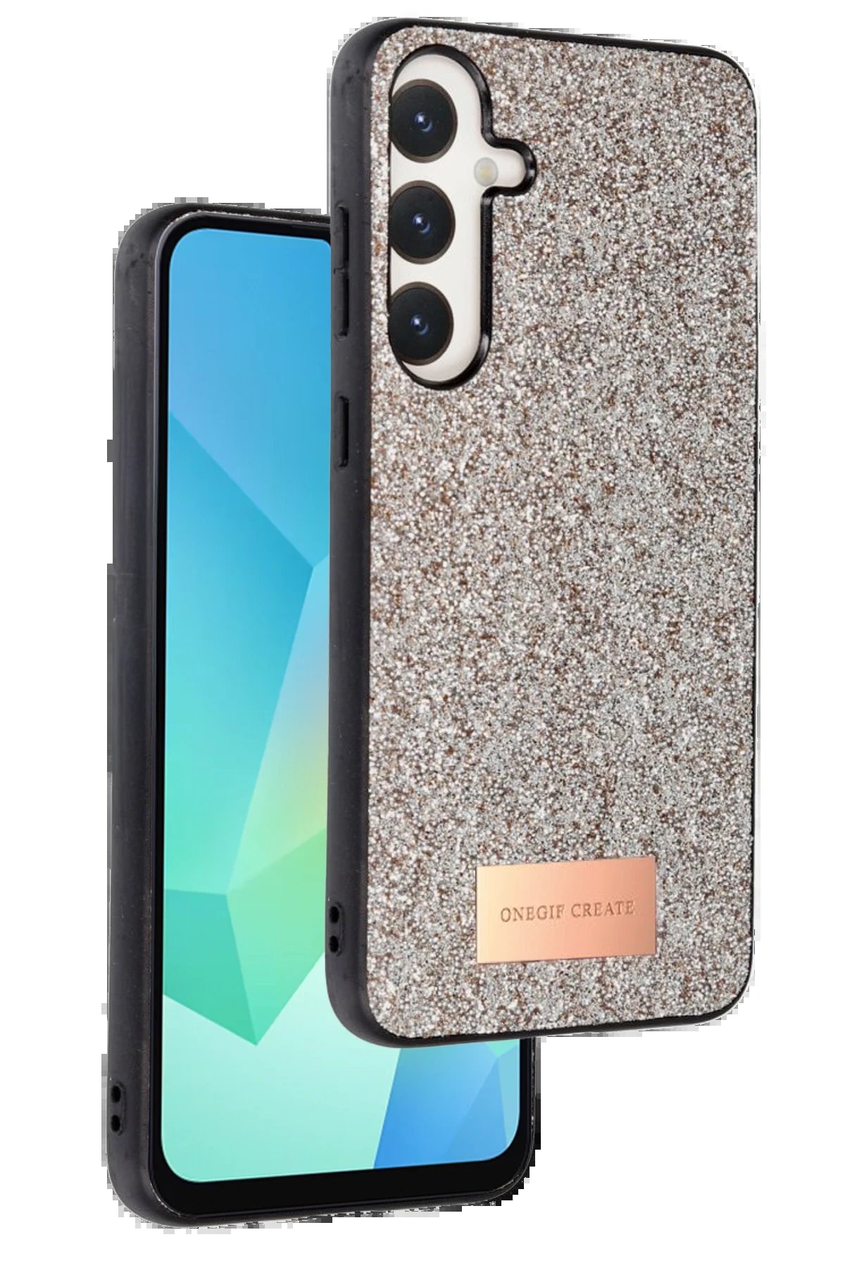 Samsung Galaxy A26 Bright Simli Kapak - Gold-(5796)