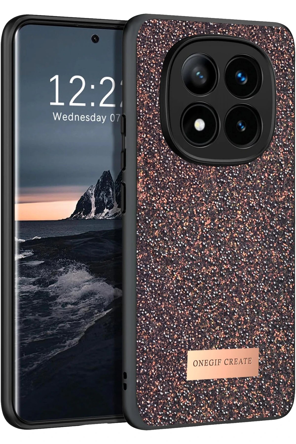 Xiaomi Redmi Note 14 Pro 4G Bright Simli Kapak - Derin Mor-(5796)