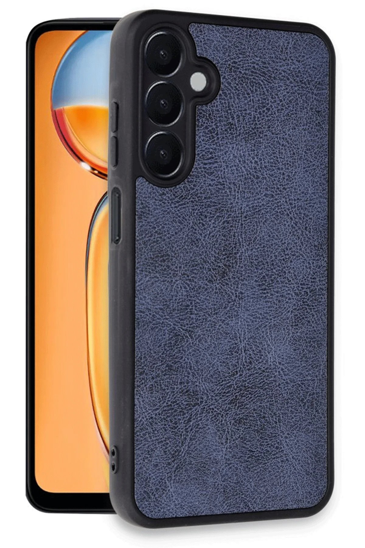 Samsung Galaxy A36 Kılıf Aras Deri Kapak - Lacivert-(5796)