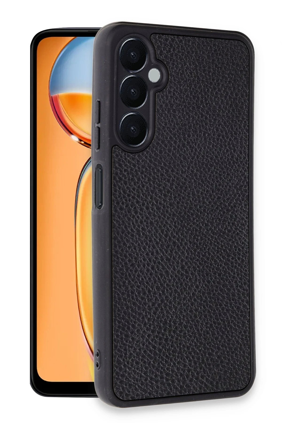 Samsung Galaxy A56 Kılıf Aras Deri Kapak - Siyah-(5796)