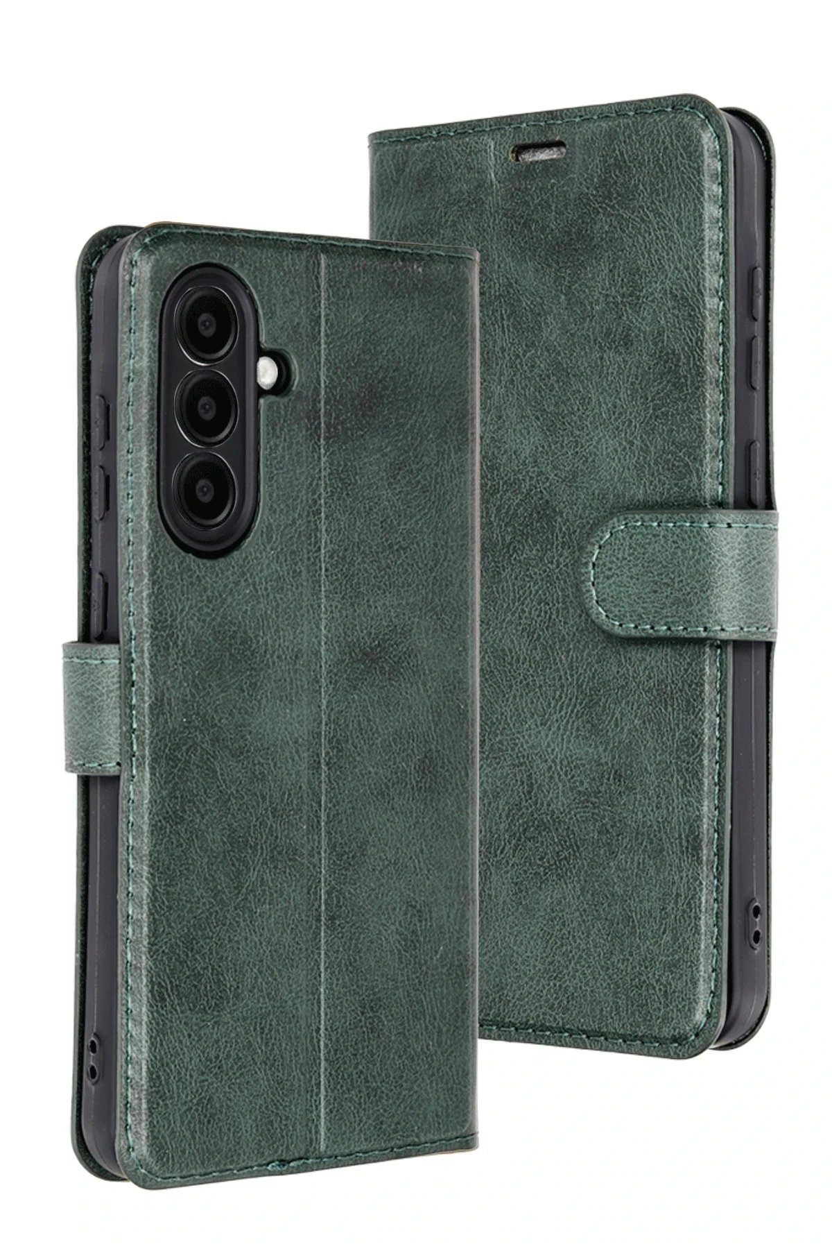 Samsung Galaxy A26 Kılıf Trend S Plus Kapaklı Kılıf - Yeşil-(5796)