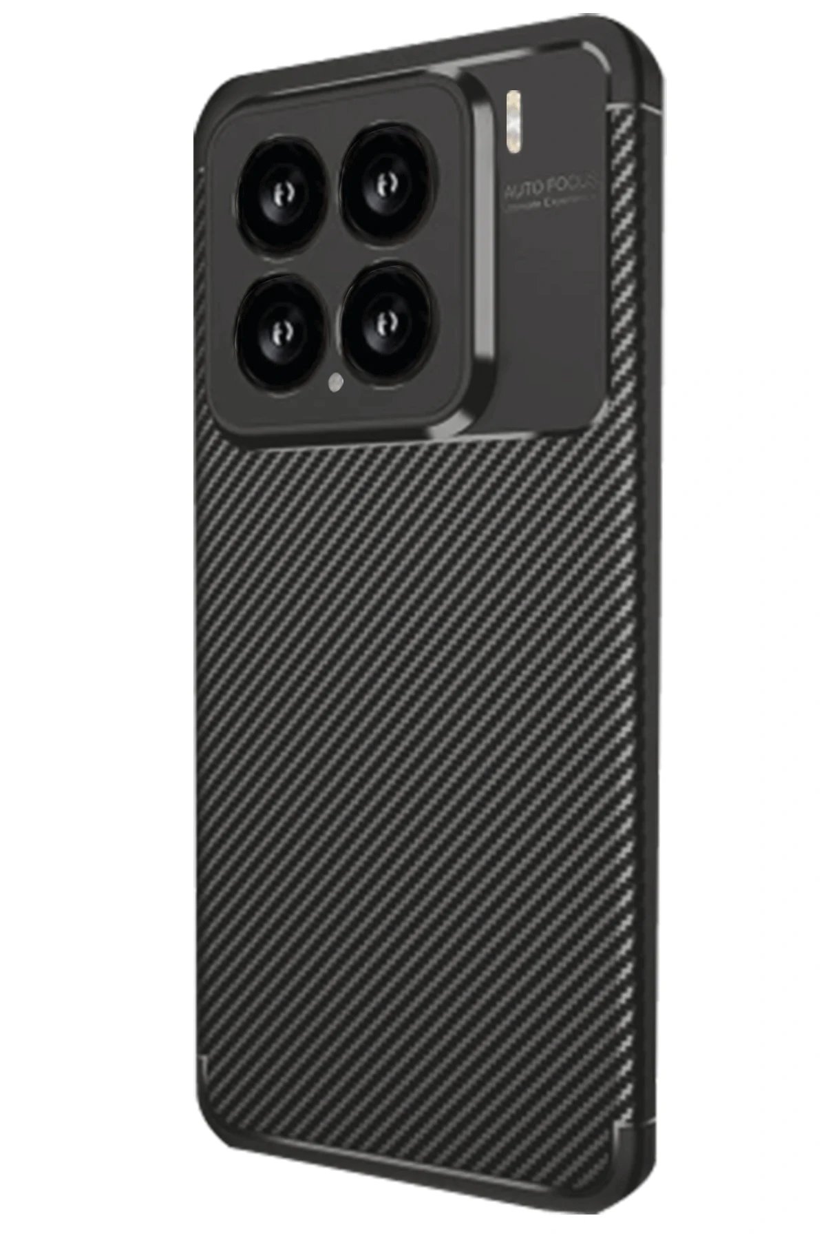 Xiaomi Mi 15 Kılıf Auto Focus Karbon Kapak - Siyah-(5796)