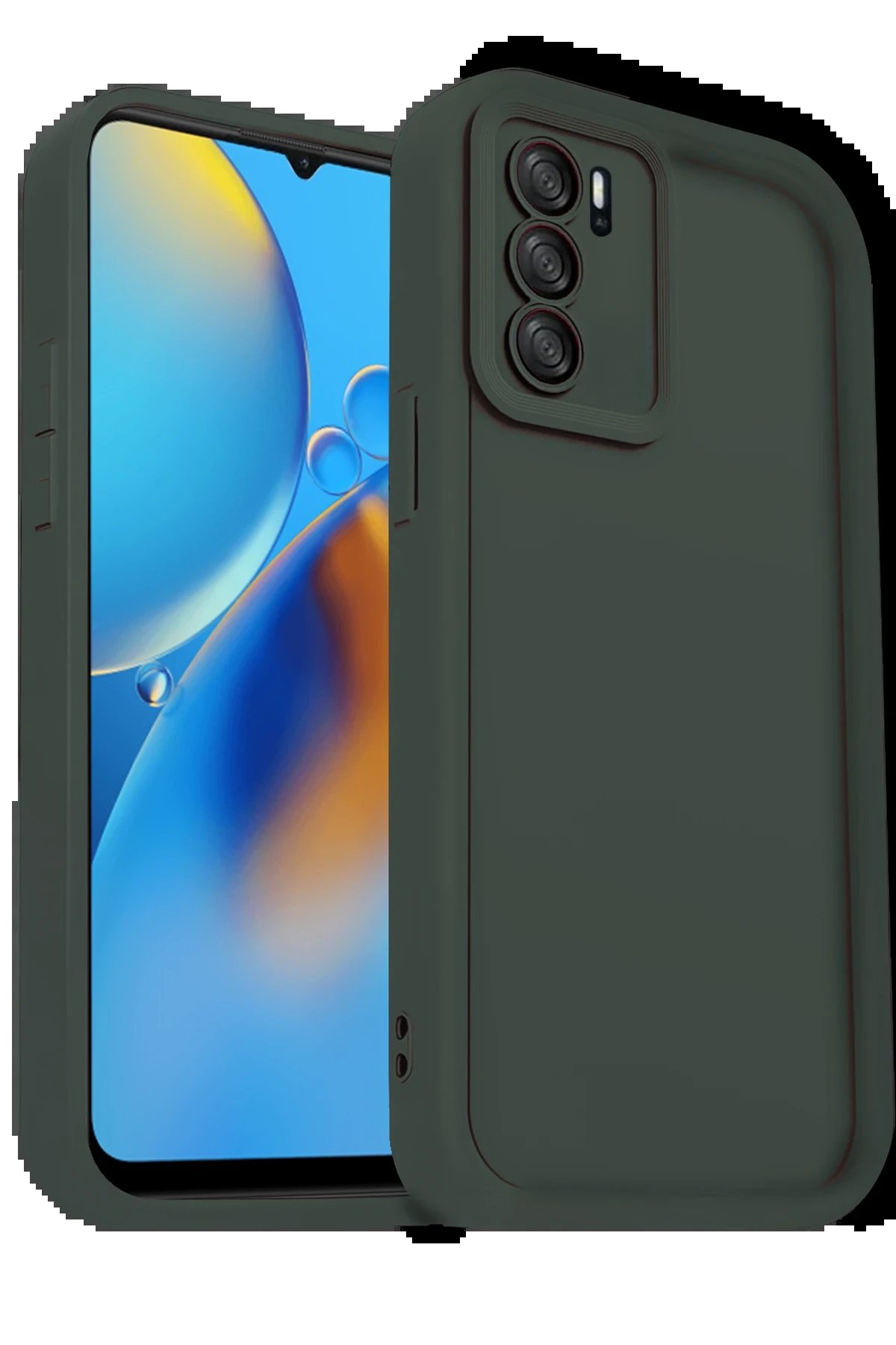 Oppo A16 Kılıf Viera Silikon - Koyu Yeşil-(5796)