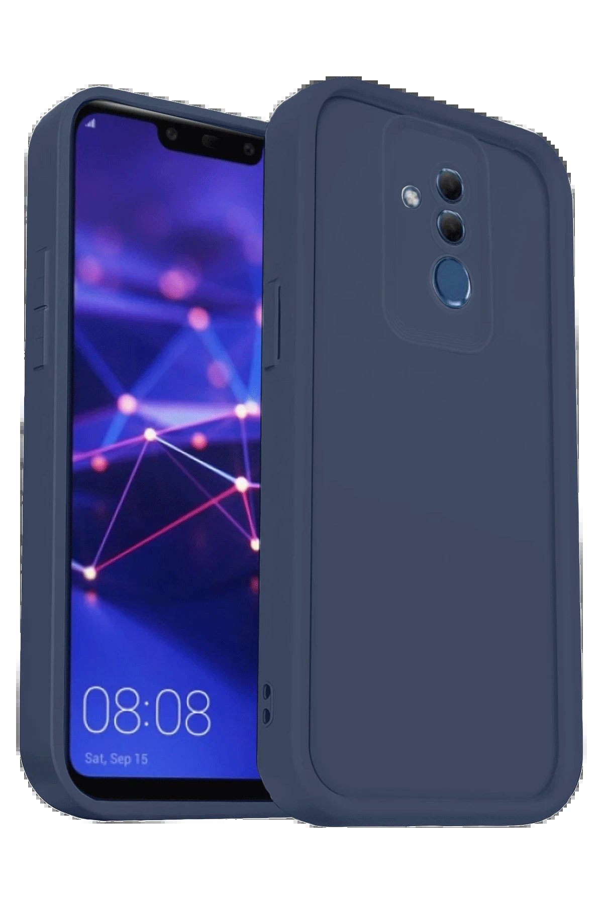 Huawei Mate 20 Lite Kılıf Viera Silikon - Lacivert-(5796)