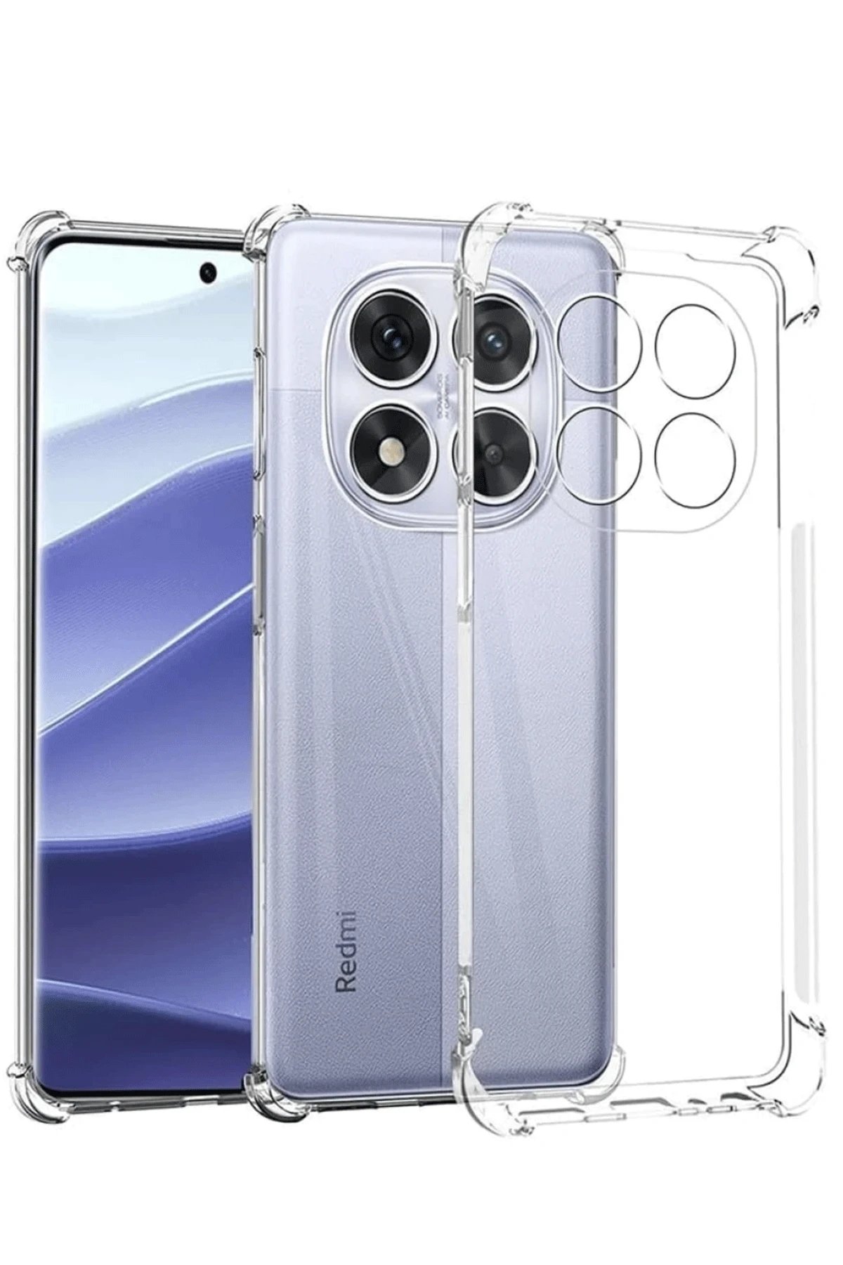 Xiaomi Redmi Note 14 Pro 5G Kılıf Lüx Şeffaf Silikon-(5796)