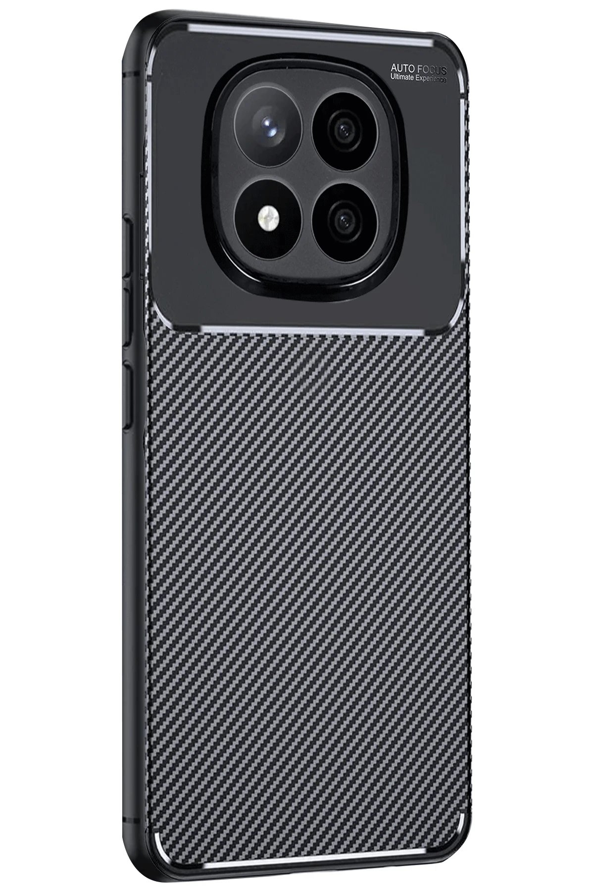 Xiaomi Redmi Note 14 Pro Plus Kılıf Auto Focus Karbon Kapak - Siyah-(5796)