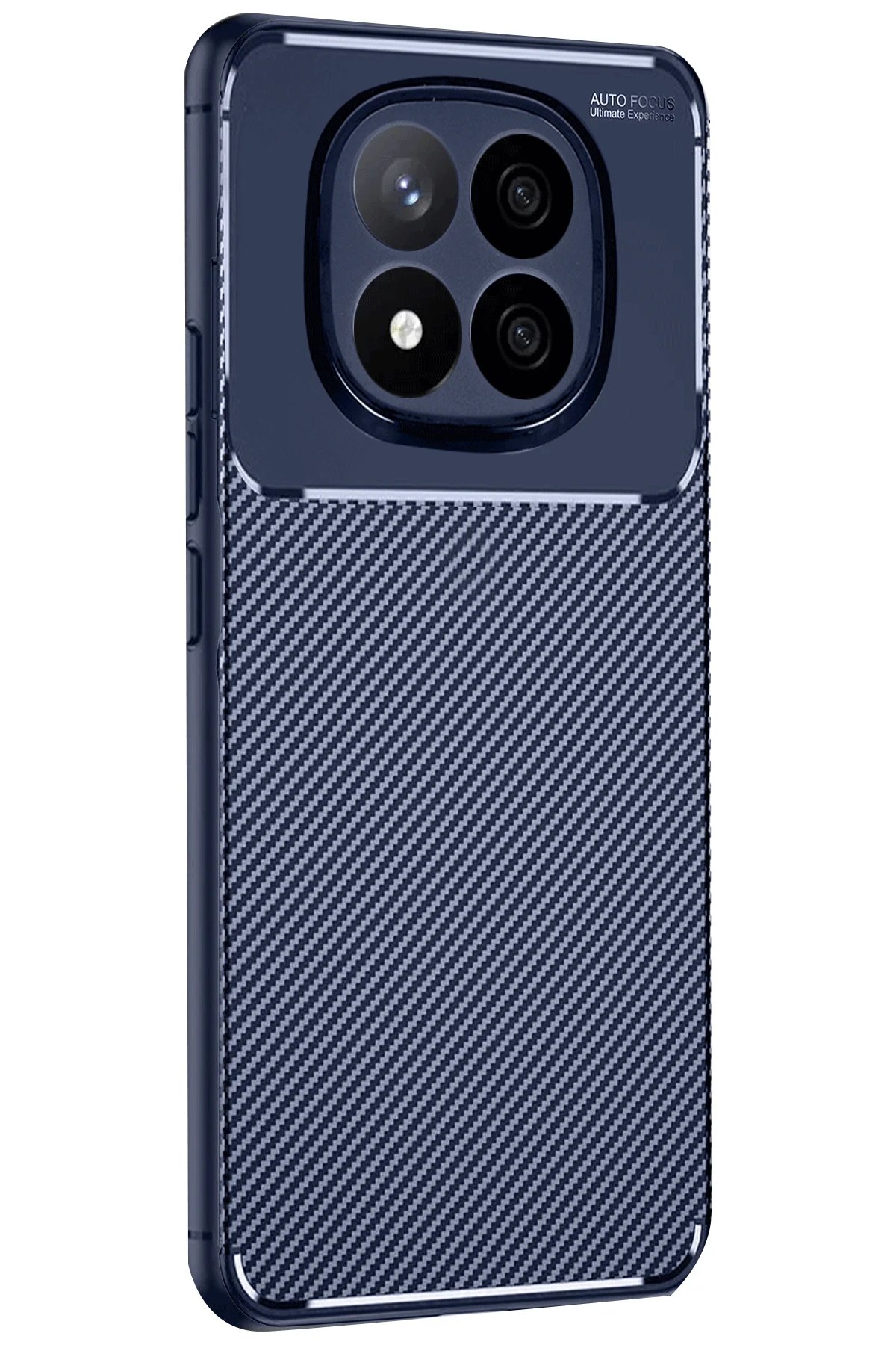 Xiaomi Redmi Note 14 Pro Plus Kılıf Auto Focus Karbon Kapak - Lacivert-(5796)
