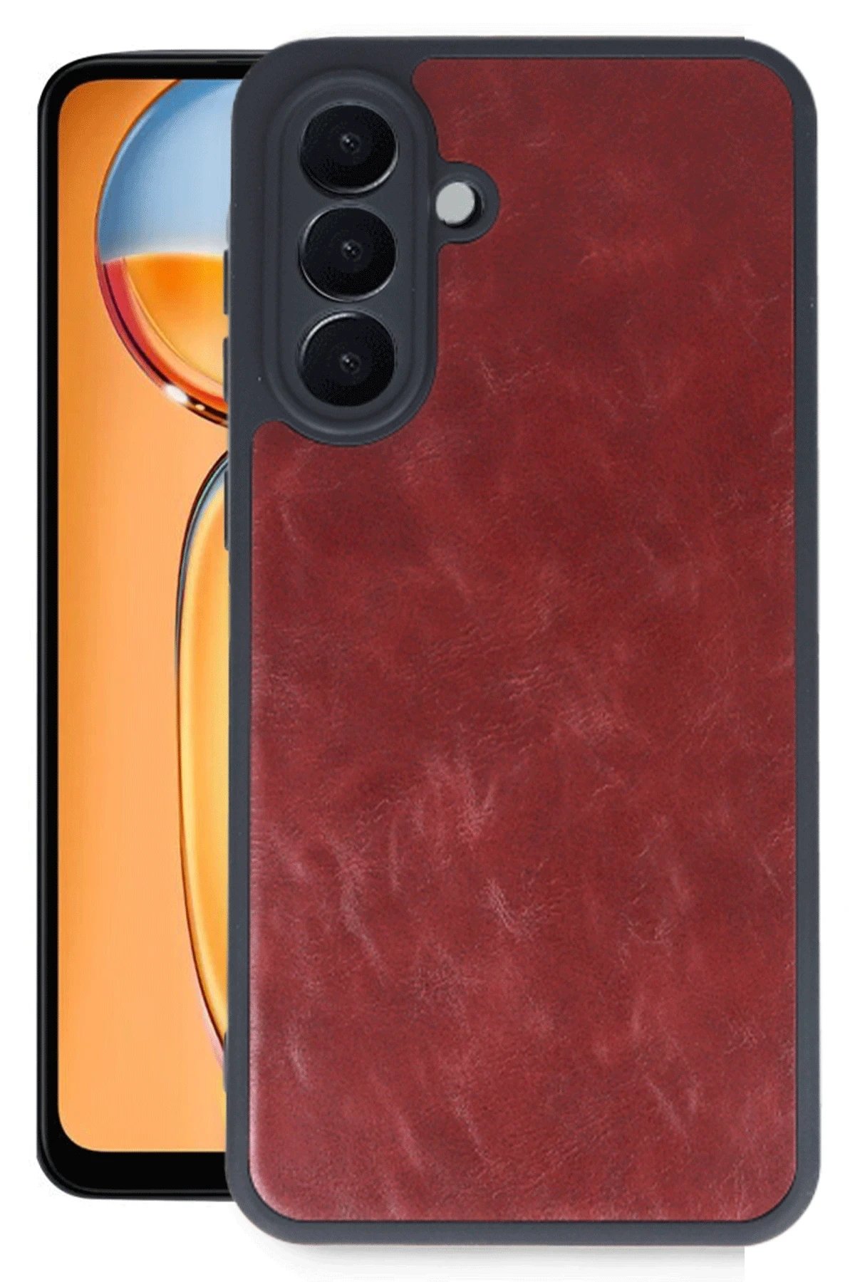 Samsung Galaxy A36 Kılıf Aras Deri Kapak - Bordo-(5796)